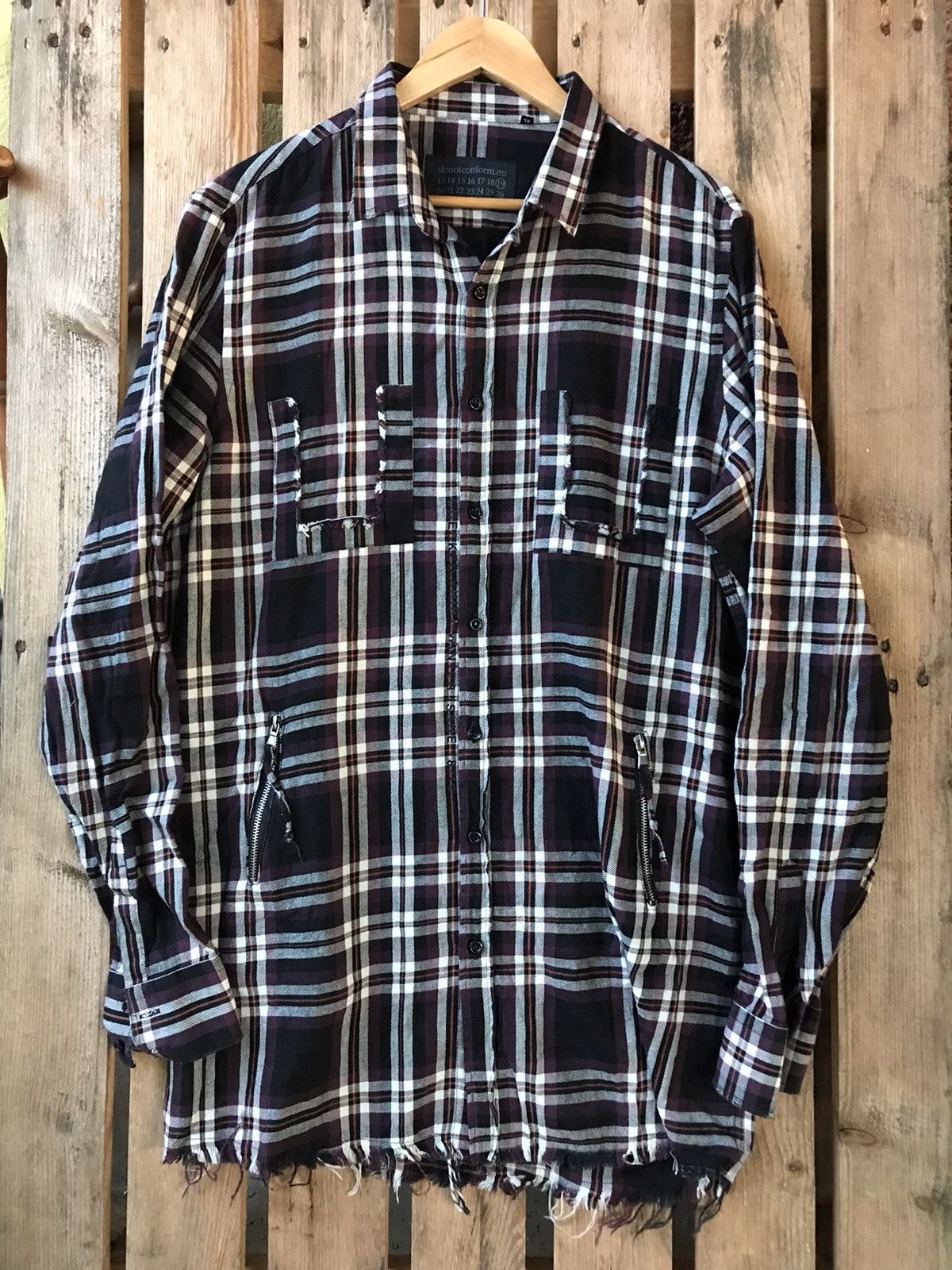 Other donotconform Made In Italy Distressed Grunge Style Flannel Size US XL / EU 56 / 4 - 1 Thumbnail