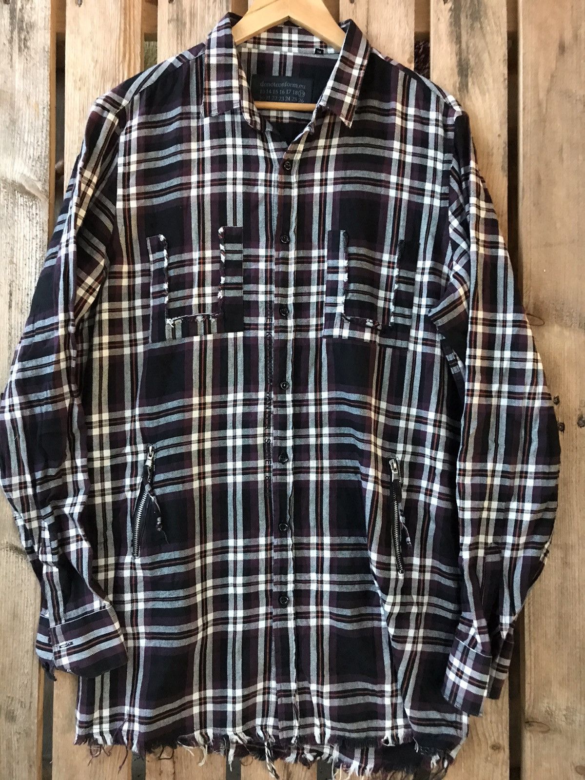 Other donotconform Made In Italy Distressed Grunge Style Flannel Size US XL / EU 56 / 4 - 3 Thumbnail