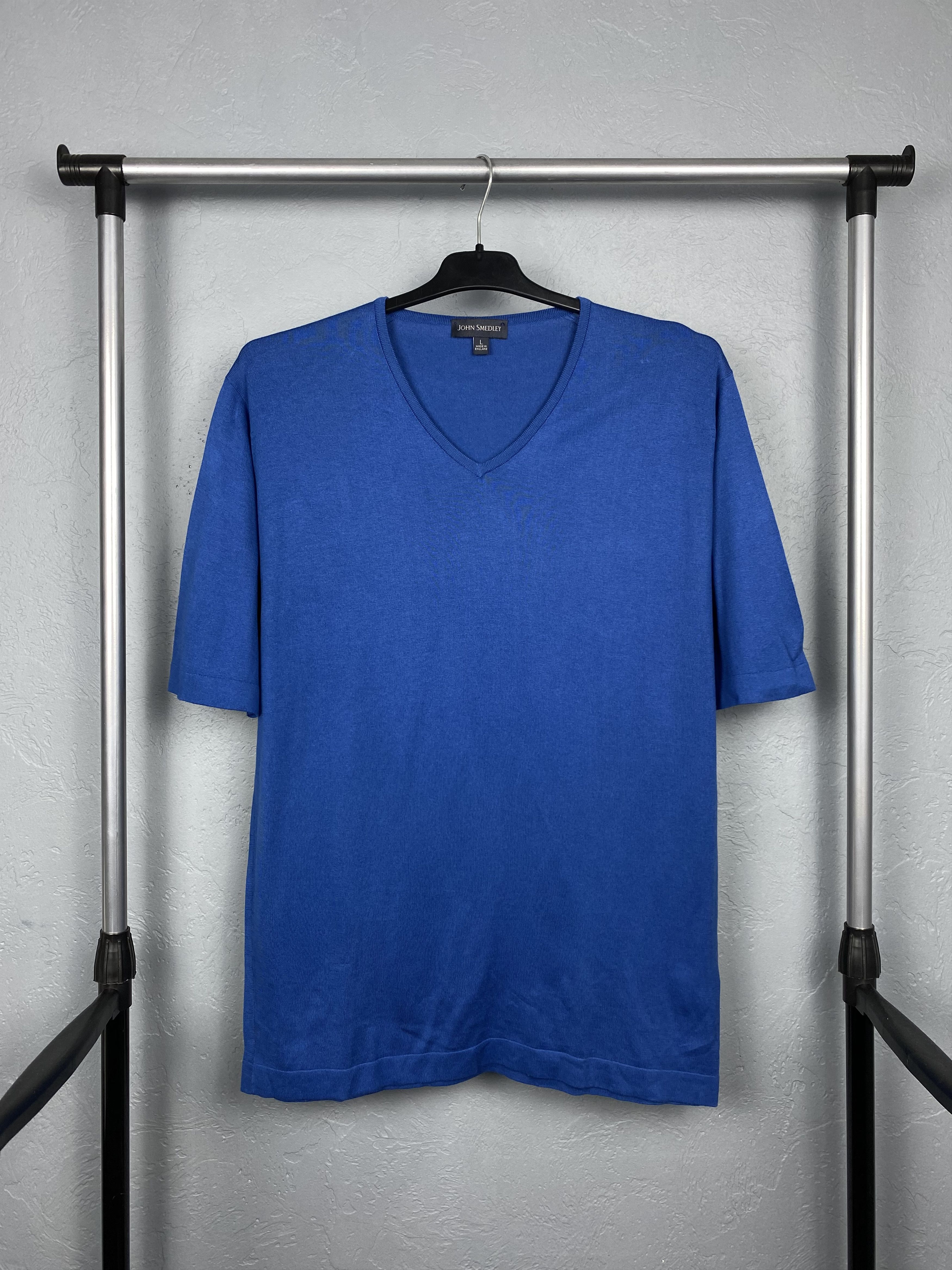 John Smedley John Smedley Vintage Mens V-Neck T-Shirt Tee Size US L / EU 52-54 / 3 - 1 Thumbnail