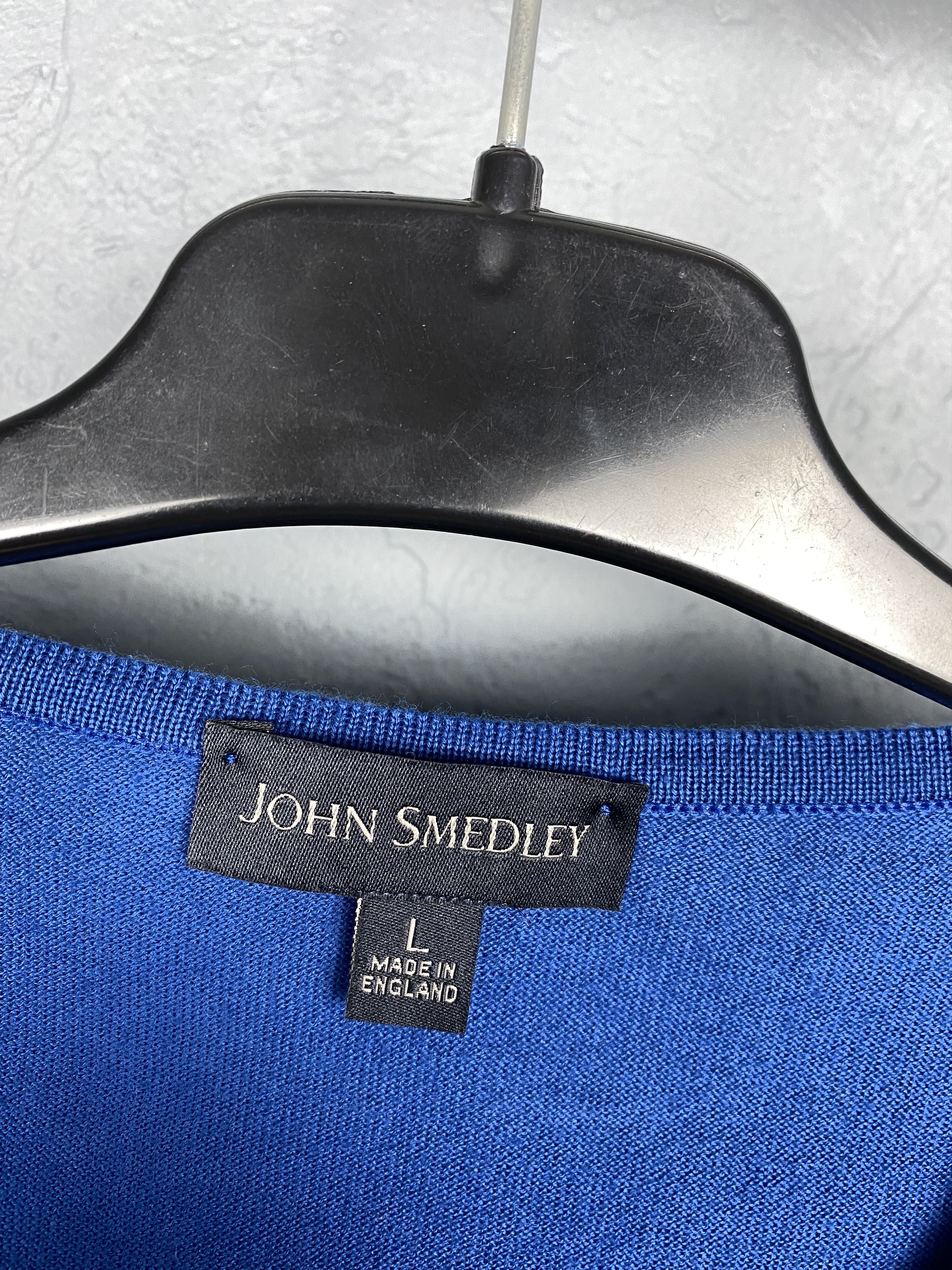 John Smedley John Smedley Vintage Mens V-Neck T-Shirt Tee Size US L / EU 52-54 / 3 - 3 Thumbnail