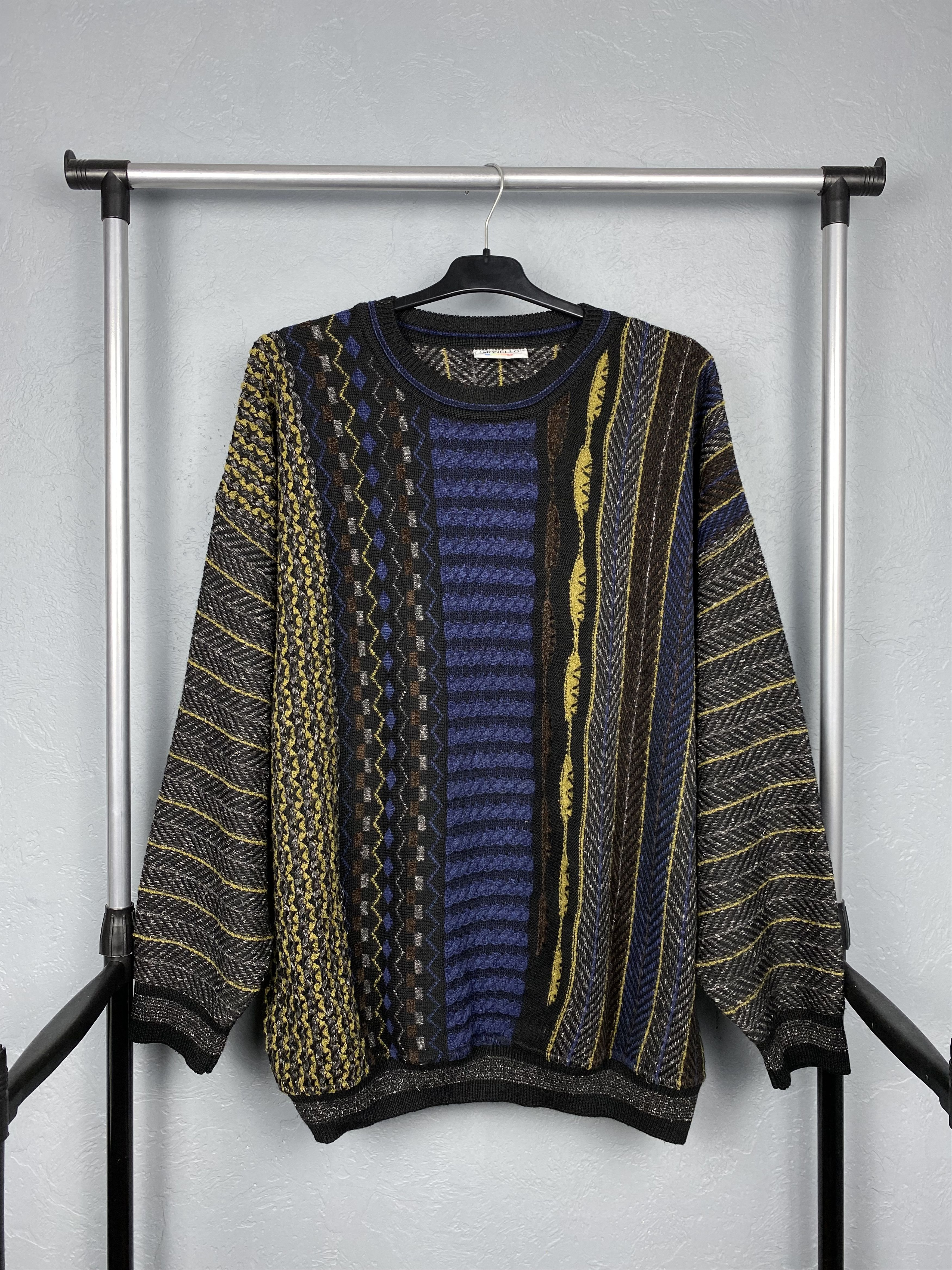 Vintage Monello Vintage Knit Sweater Coogi style Knitwear Cozy Size US XL / EU 56 / 4 - 1 Thumbnail