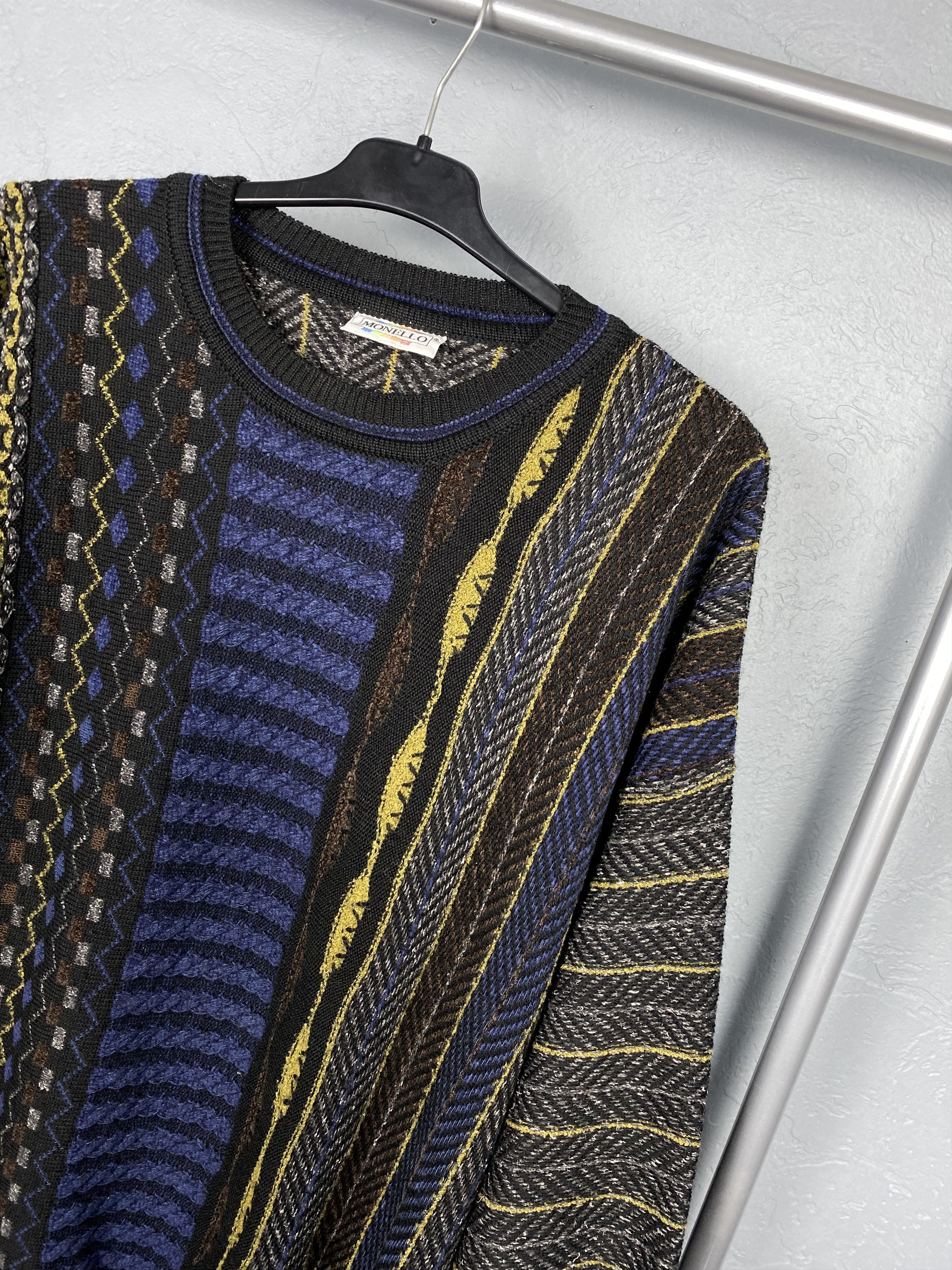 Vintage Monello Vintage Knit Sweater Coogi style Knitwear Cozy Size US XL / EU 56 / 4 - 2 Thumbnail