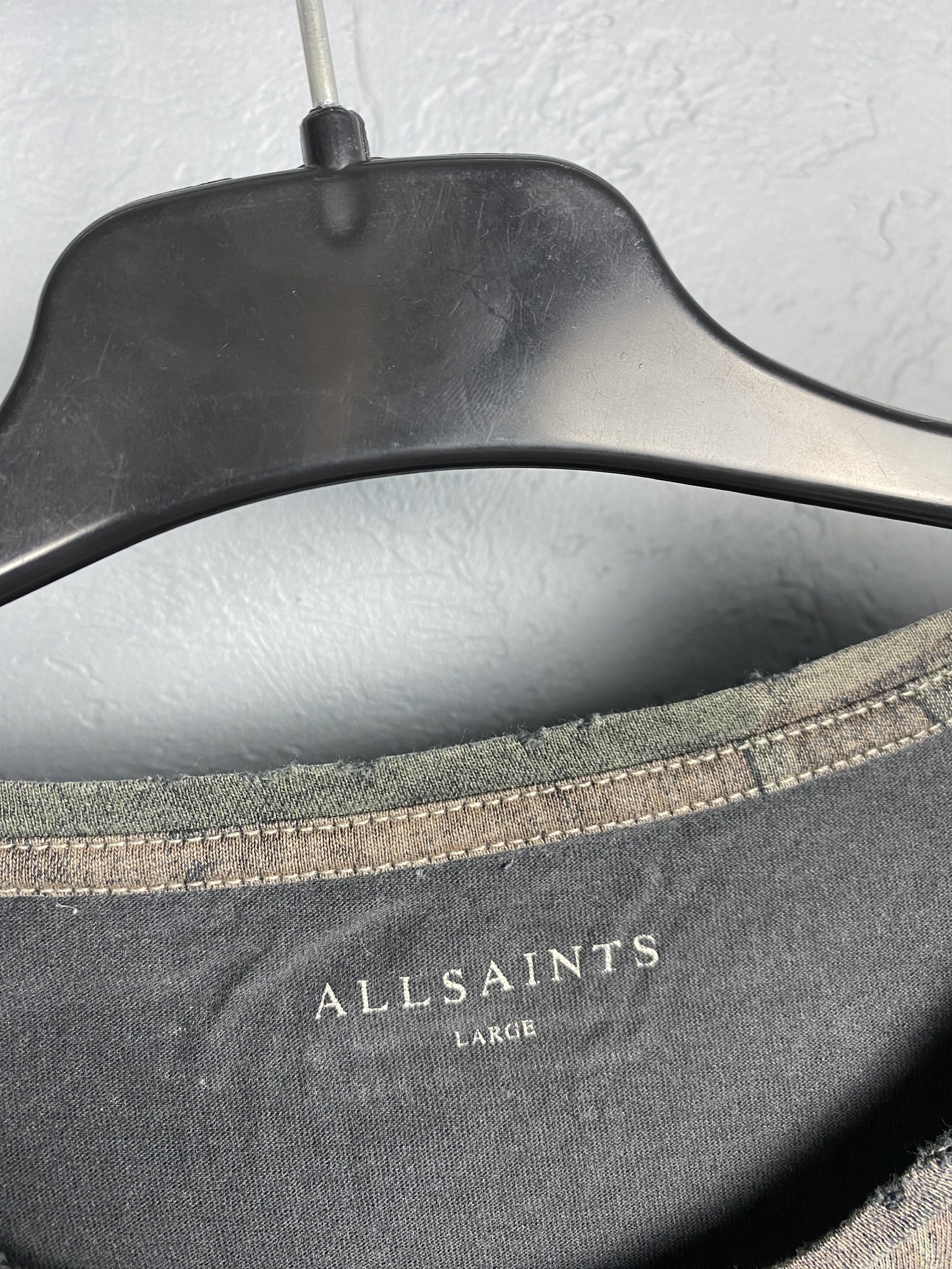 Allsaints Allsaints Smock Udal Mens Grafic Crew Neck T-Shirt Tee Size US L / EU 52-54 / 3 - 4 Thumbnail