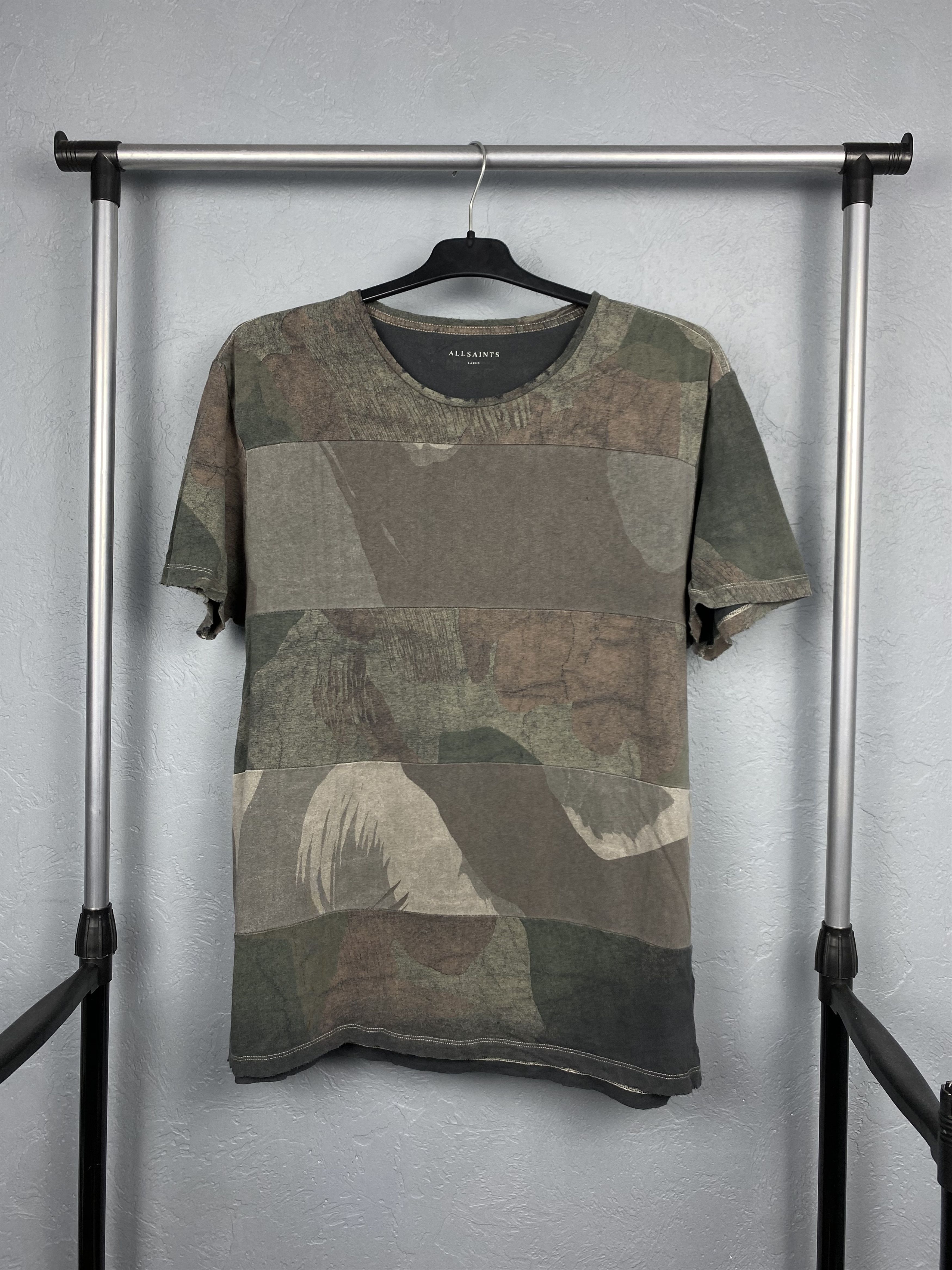 Allsaints Allsaints Smock Udal Mens Grafic Crew Neck T-Shirt Tee Size US L / EU 52-54 / 3 - 1 Thumbnail
