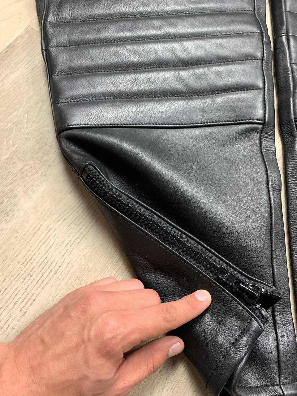 Genuine Leather Vintage Genuine Leather Pants Biker Motorcycle Size US 38 / EU 54 - 8 Thumbnail