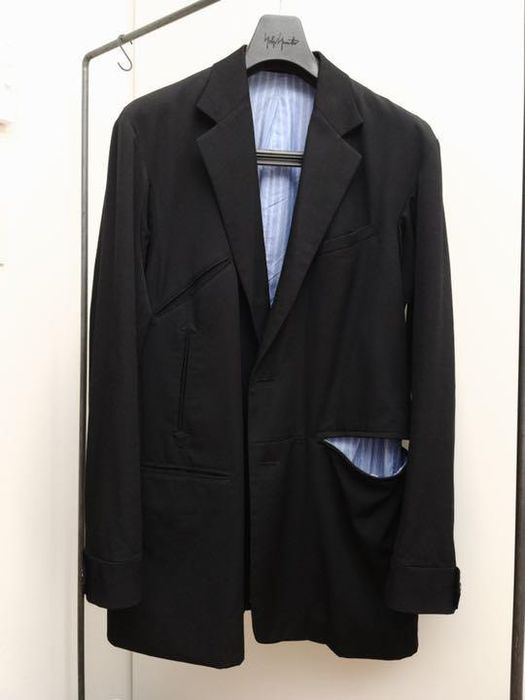 Yohji Yamamoto Pour Homme 17AW K Notch Zipped Blazer | Grailed