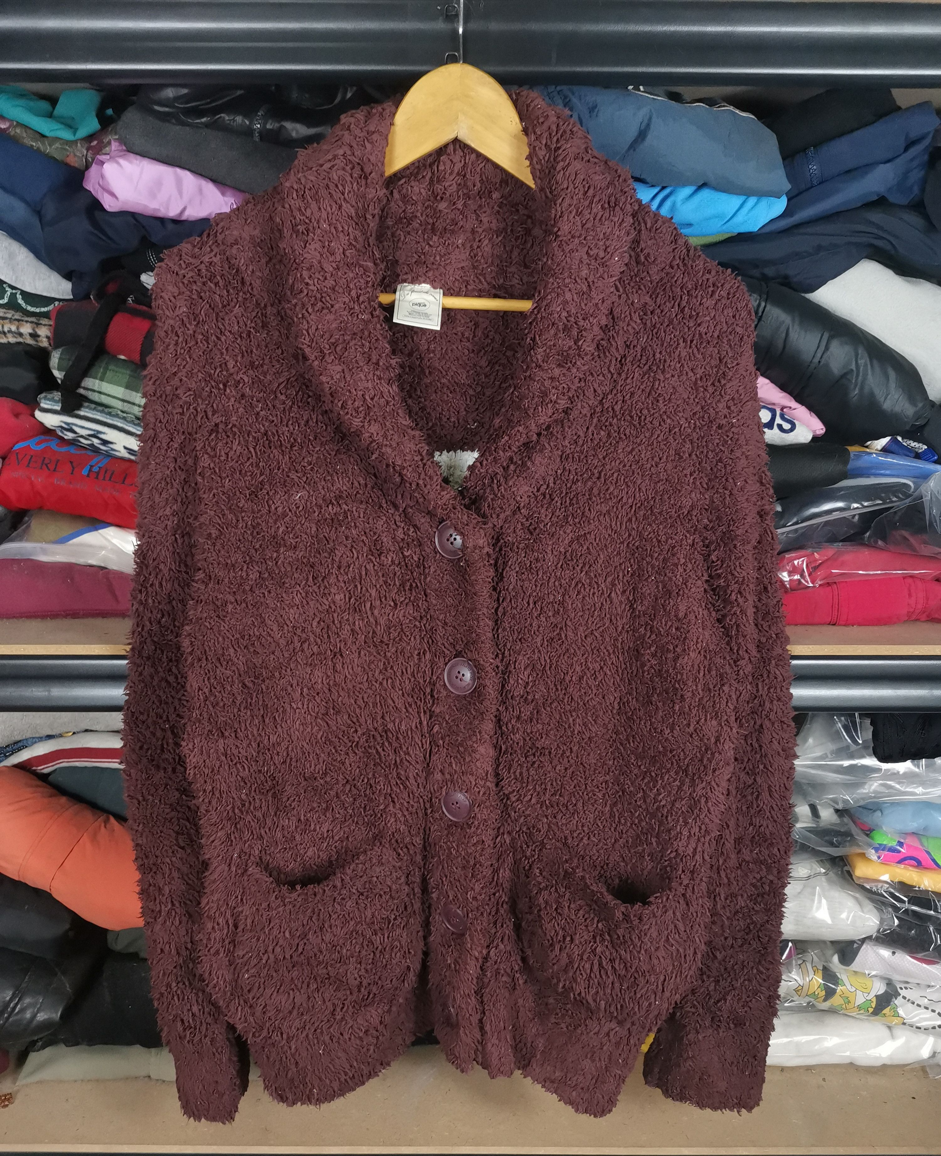 Japanese Brand Vintage Cardigan Jacket By Gelato Pique Fleece Size M / US 6-8 / IT 42-44 - 3 Thumbnail