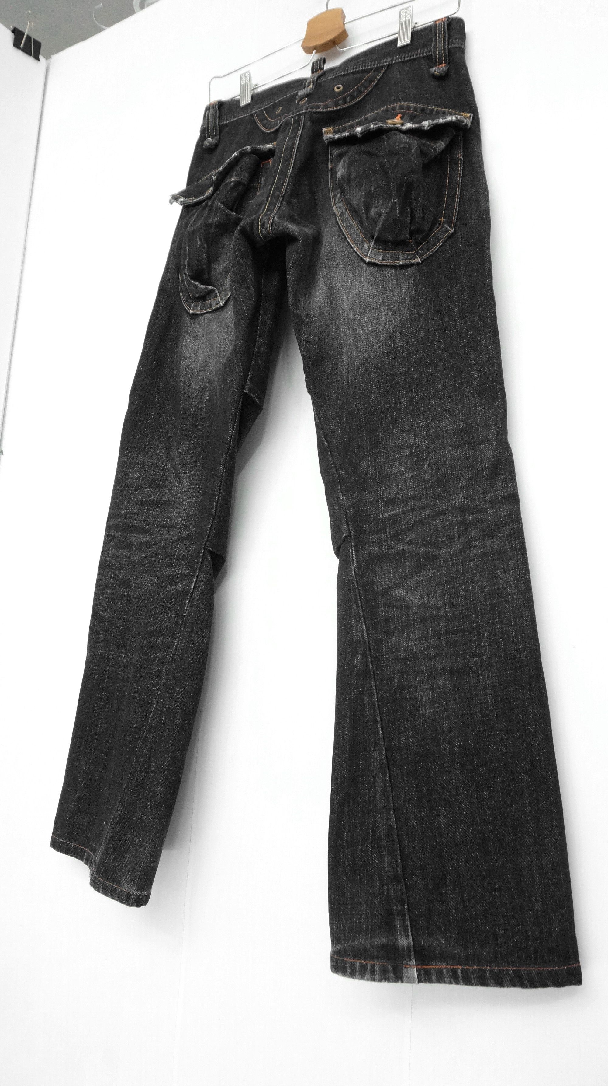 Edwin 🔥RARE🔥 EDWIN 503 Black Flared Cargo Jeans Size US 28 / EU 44 - 10 Thumbnail