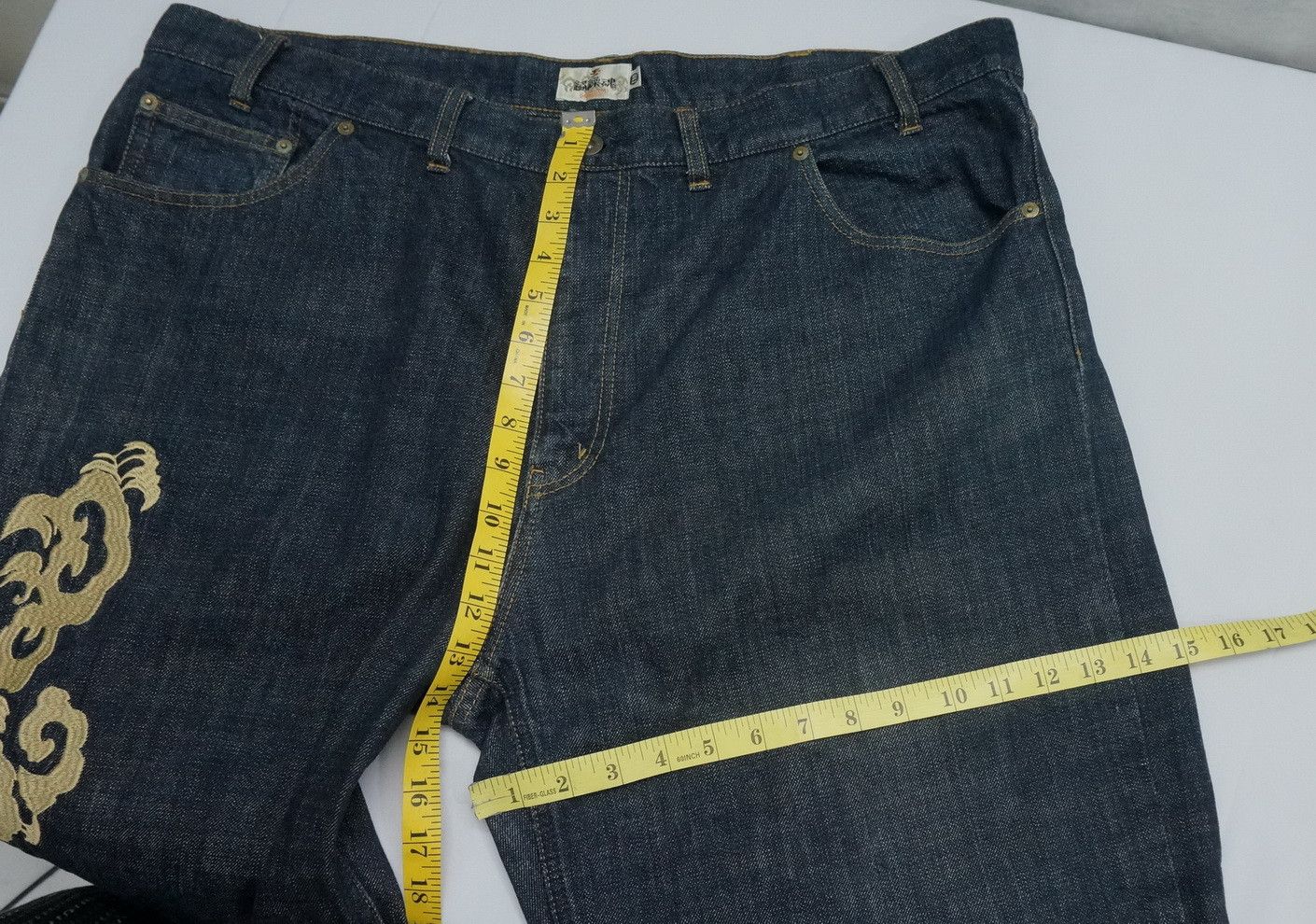 Japanese Brand 🔥 KARAKURI TAMASHII Fujin Raijin Rare Size Denim Size US 43 - 14 Thumbnail