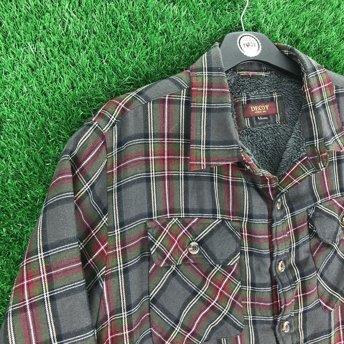 Vintage 90's Flannel Checkered Fleece Lining Shirts by Decoy