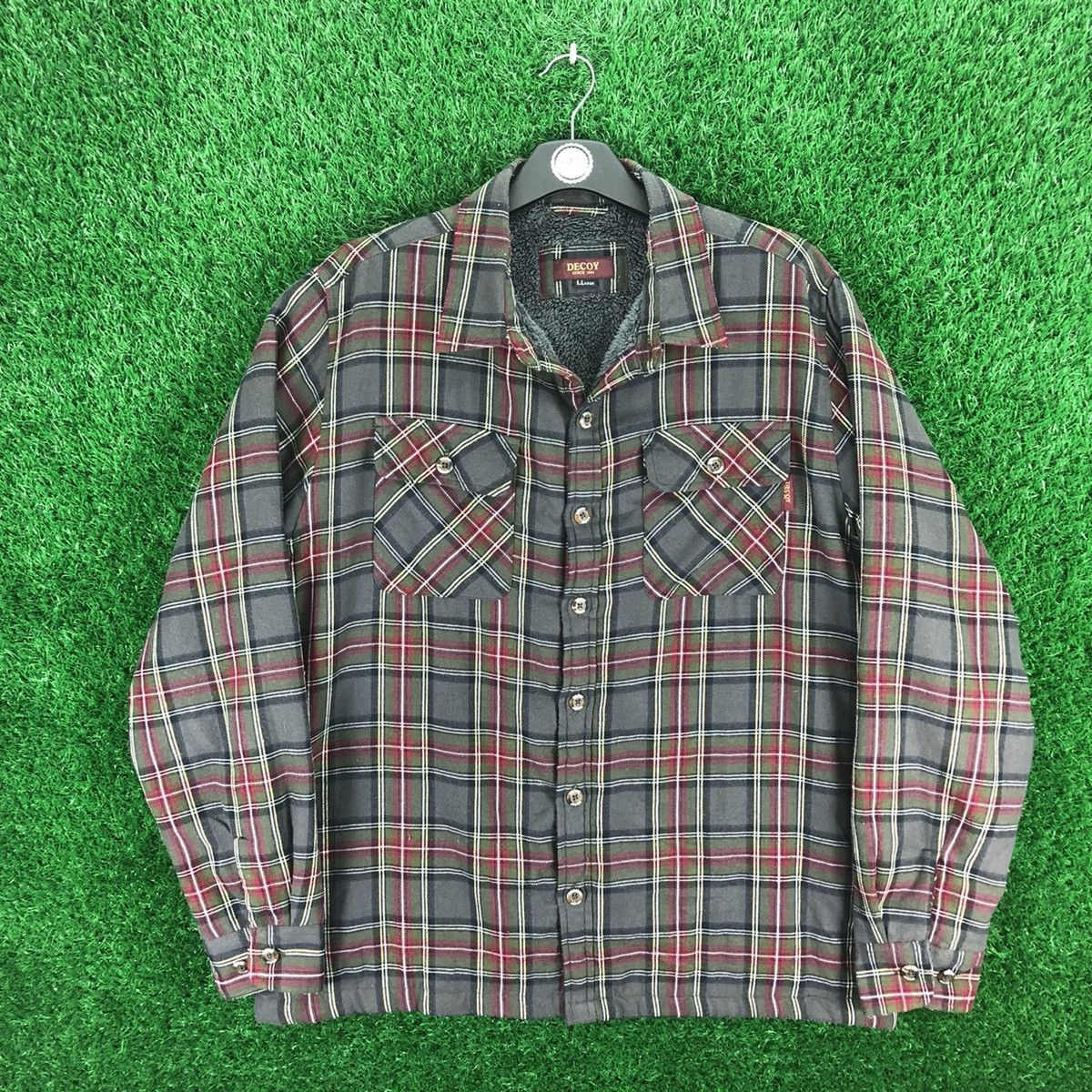 Vintage 90's Flannel Checkered Fleece Lining Shirts by Decoy