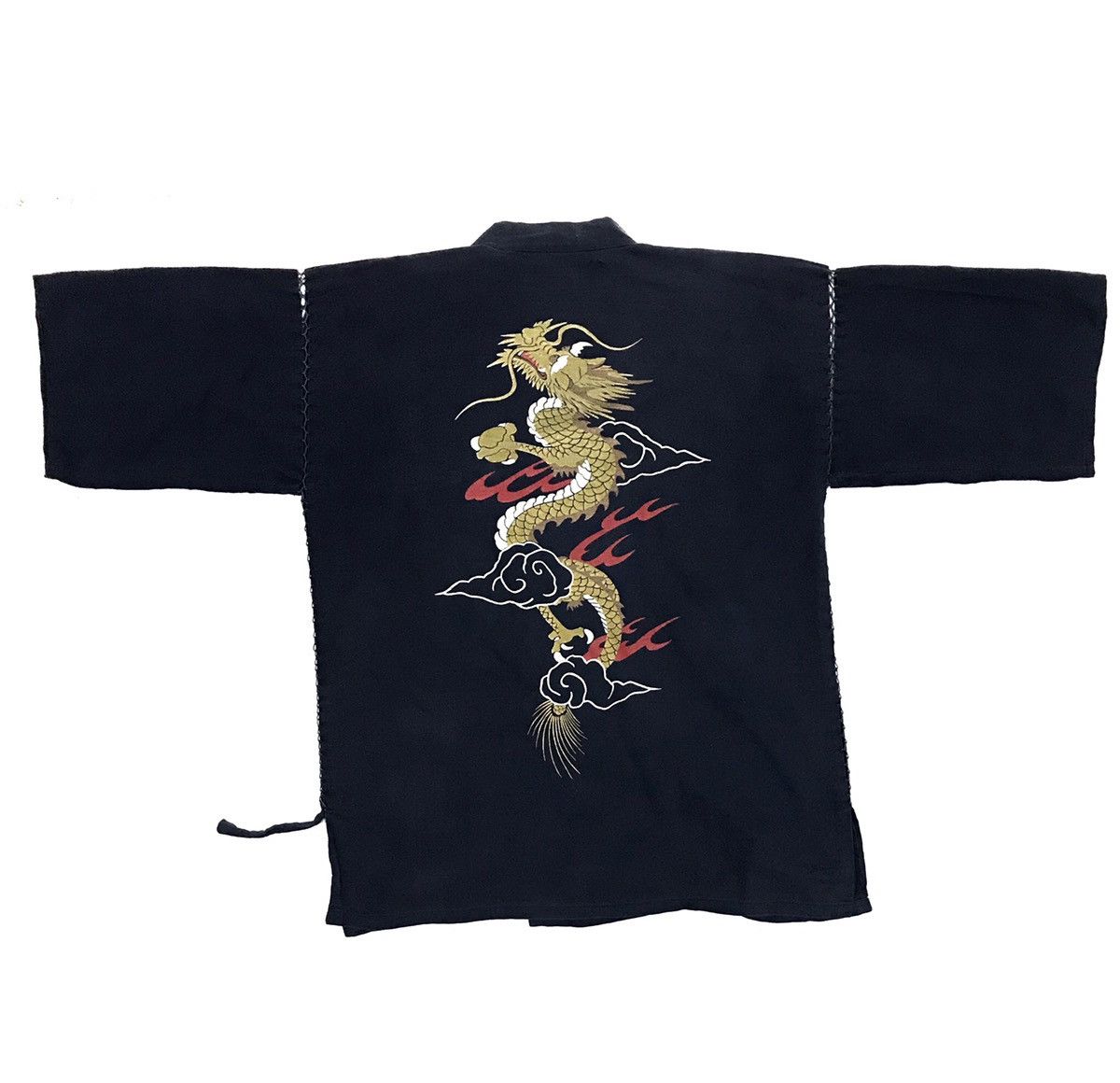 Indigo Antique Indigo Dyed Hemp Noragi Dragon Traditional Kimono Size US M / EU 48-50 / 2 - 1 Thumbnail