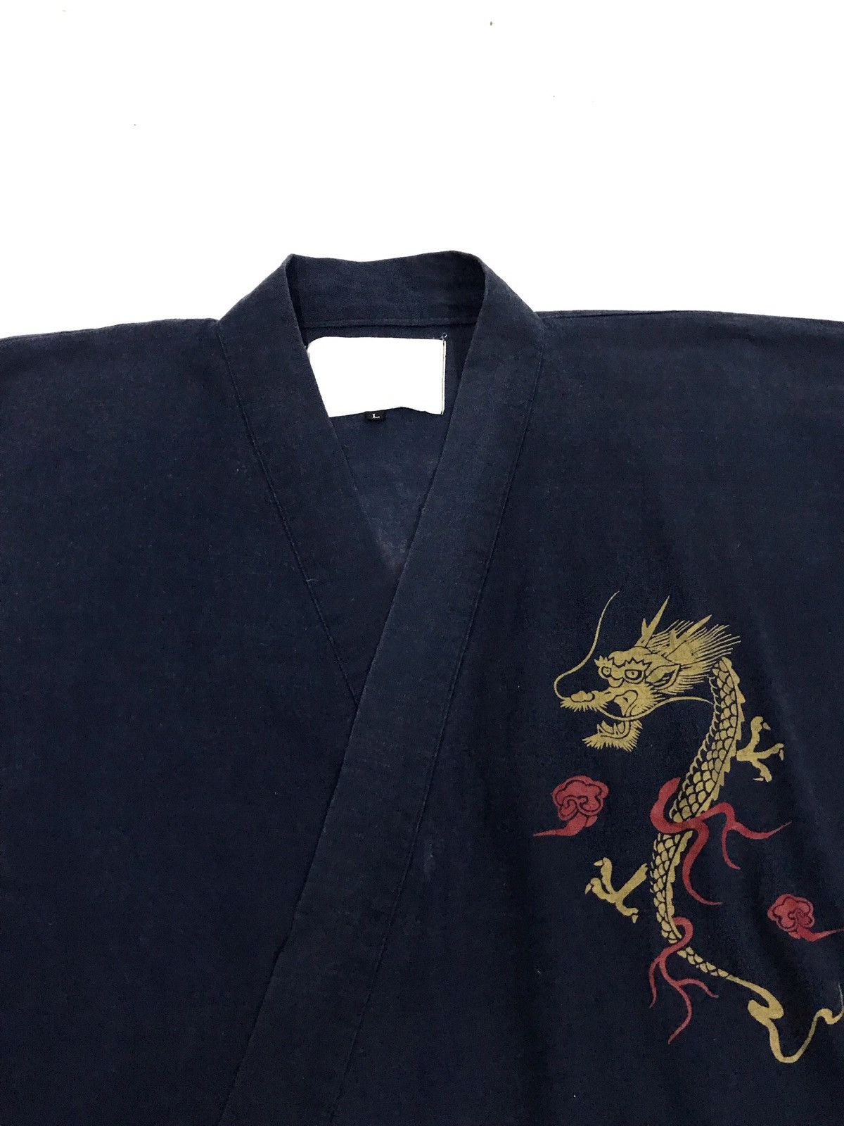 Indigo Antique Indigo Dyed Hemp Noragi Dragon Traditional Kimono Size US M / EU 48-50 / 2 - 6 Thumbnail