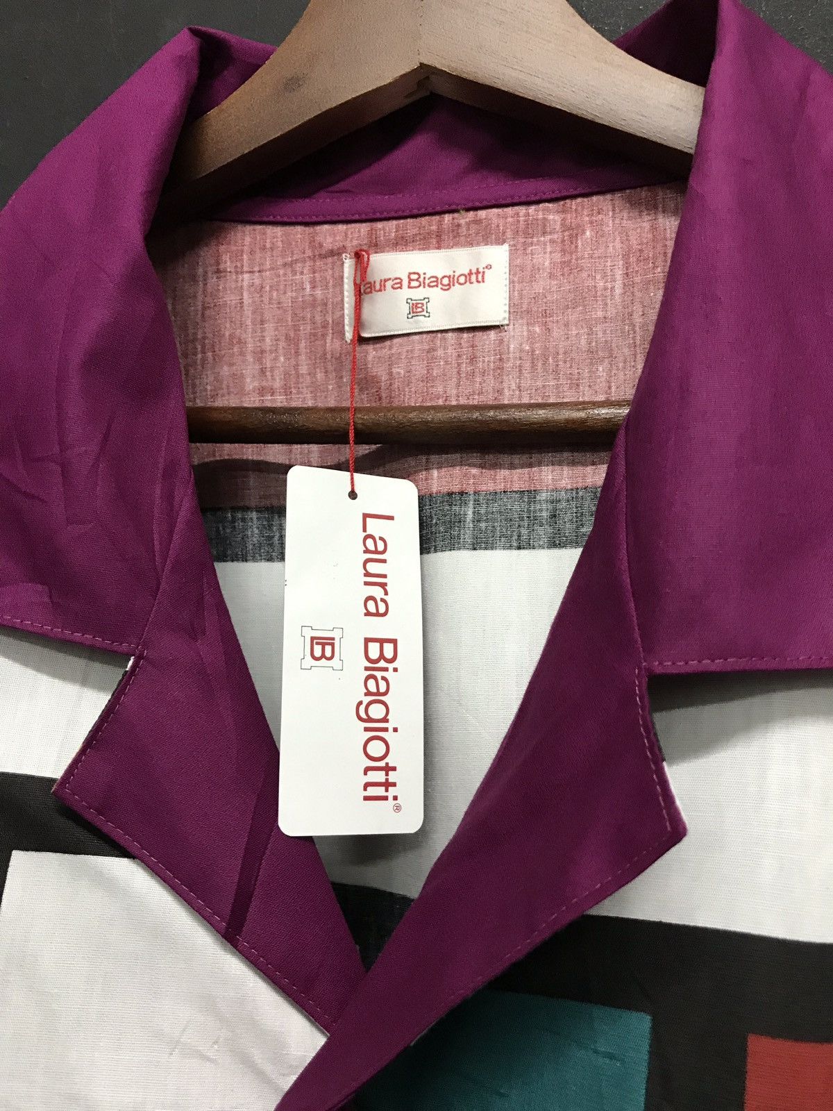 Flannel × Laura Biagiotti Laura Biagiotti Patchwork Design Shirt Button Up Size US L / EU 52-54 / 3 - 6 Thumbnail