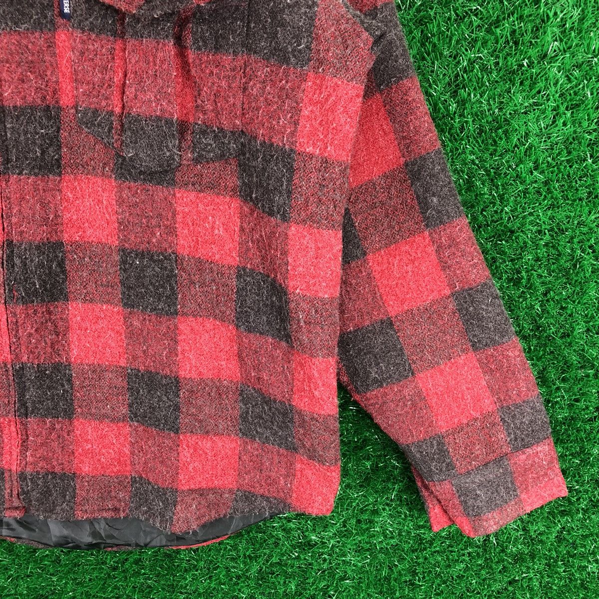 Converse Vintage Converse Wool Zipper Flannel Jacket Checkered Size US L / EU 52-54 / 3 - 3 Thumbnail