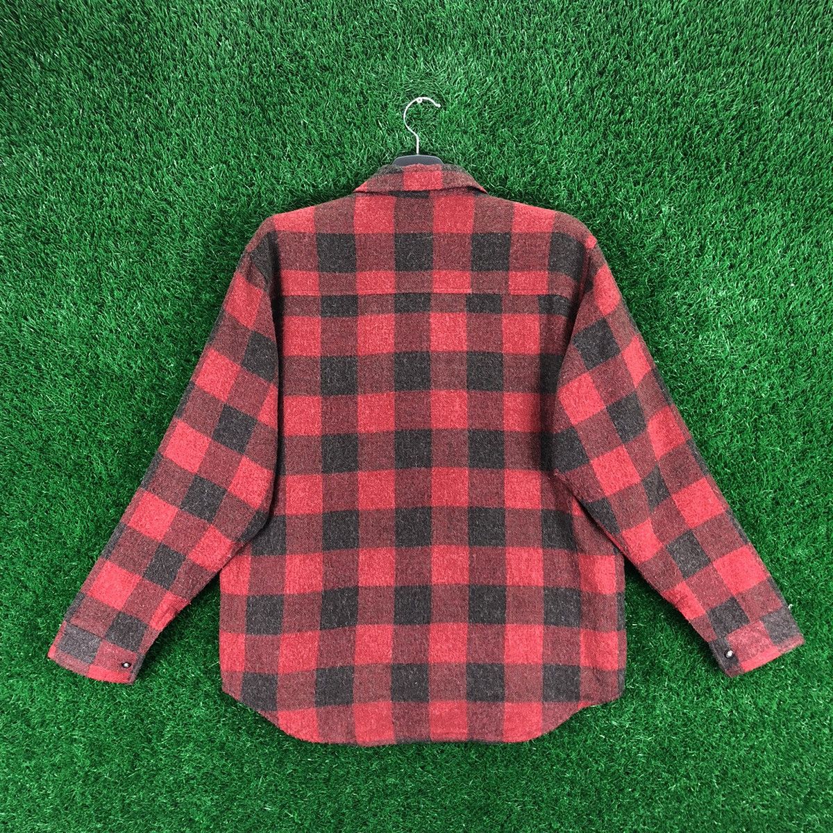 Converse Vintage Converse Wool Zipper Flannel Jacket Checkered Size US L / EU 52-54 / 3 - 4 Thumbnail