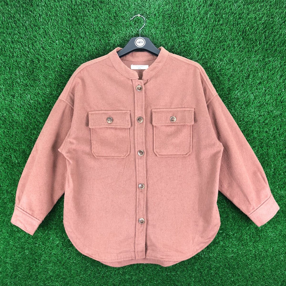 Flannel Jacket Round Collar for Women by Samansa Mos2 Blue