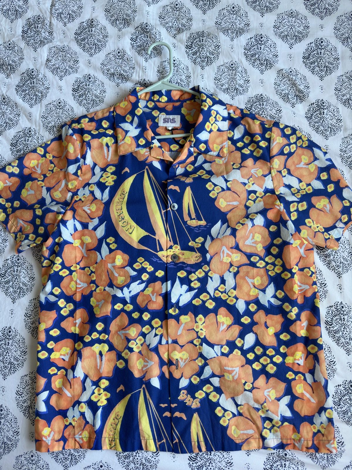image of Sneakersnstuff Sns Button Up in Blue, Men's (Size Large)
