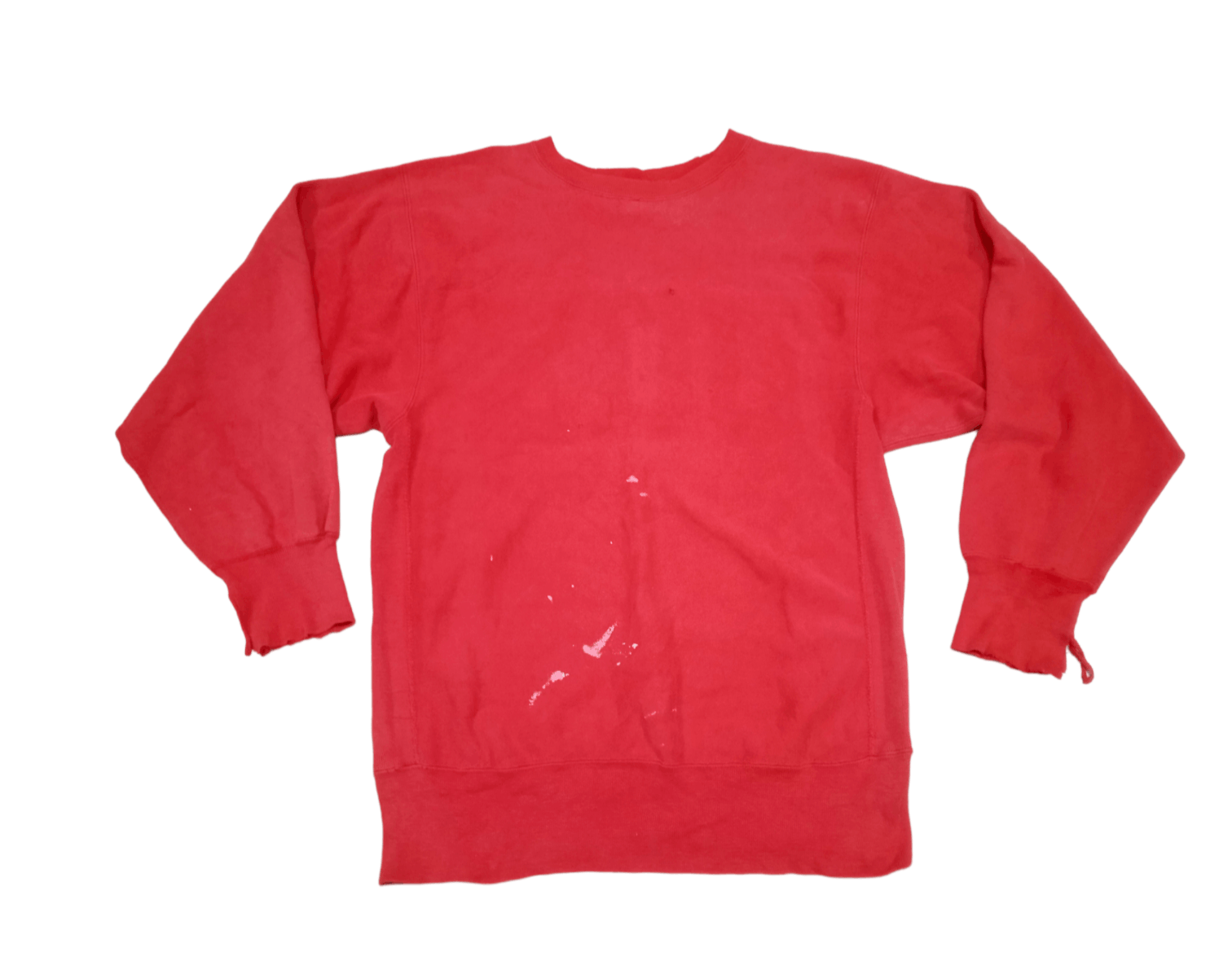 Champion Vintage 90s Thrashed Champion Reverse Weave Blank Red Skater Size US XL / EU 56 / 4 - 1 Thumbnail