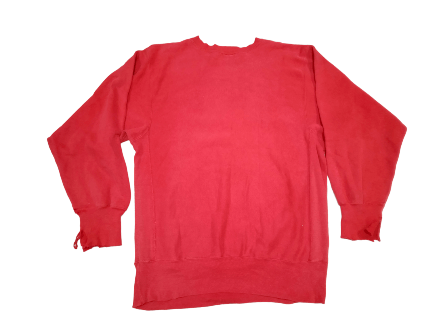 Champion Vintage 90s Thrashed Champion Reverse Weave Blank Red Skater Size US XL / EU 56 / 4 - 2 Thumbnail