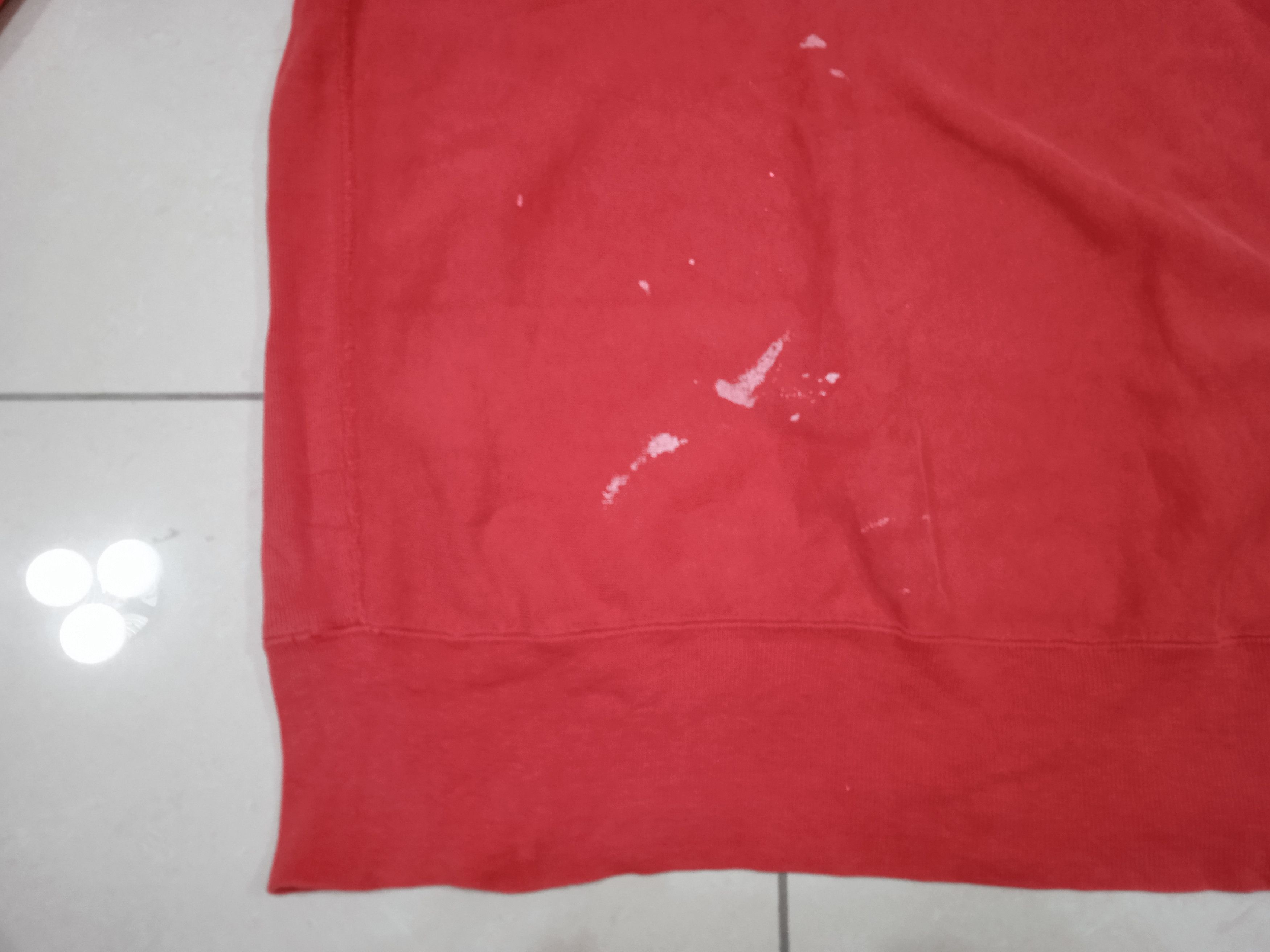 Champion Vintage 90s Thrashed Champion Reverse Weave Blank Red Skater Size US XL / EU 56 / 4 - 4 Thumbnail