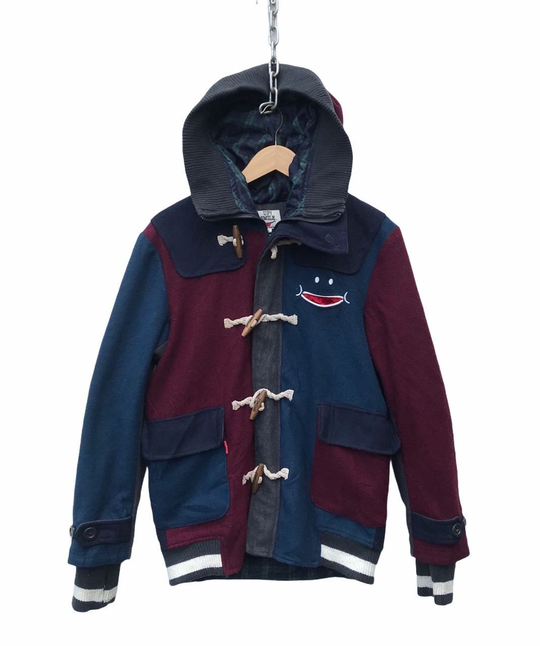 Japanese Brand Smile Hoodie Duffle Colourblock Streetwear Jacket Size US S / EU 44-46 / 1 - 1 Thumbnail