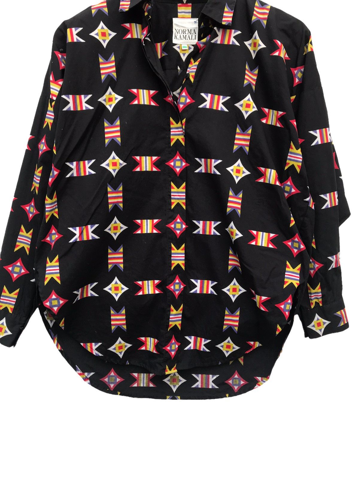 Norma Kamali Norma Kamali Women Overprinted Button Ups Shirt Size XL / US 12-14 / IT 48-50 - 4 Thumbnail