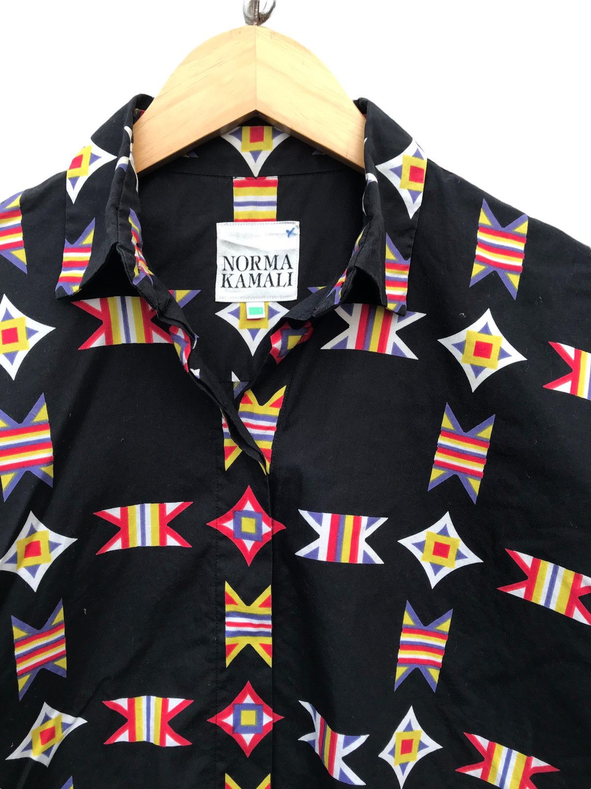 Norma Kamali Norma Kamali Women Overprinted Button Ups Shirt Size XL / US 12-14 / IT 48-50 - 3 Thumbnail