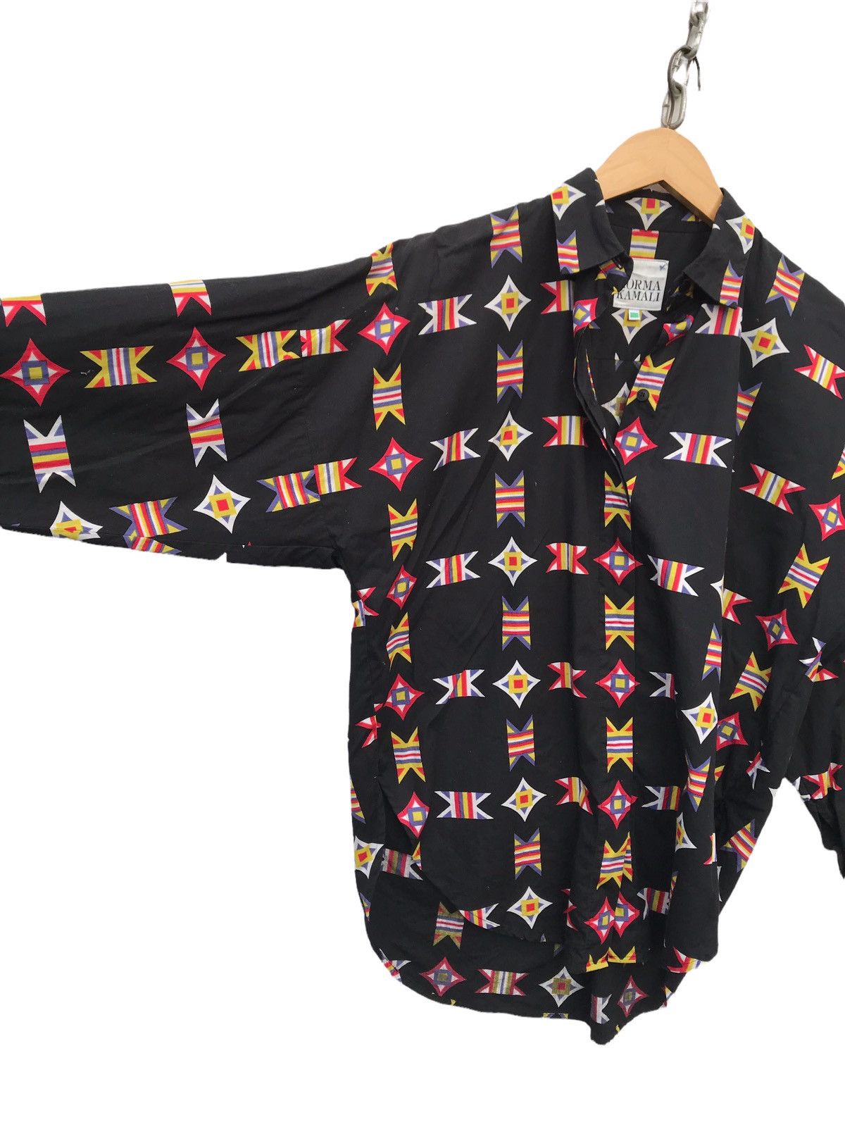 Norma Kamali Norma Kamali Women Overprinted Button Ups Shirt Size XL / US 12-14 / IT 48-50 - 5 Thumbnail
