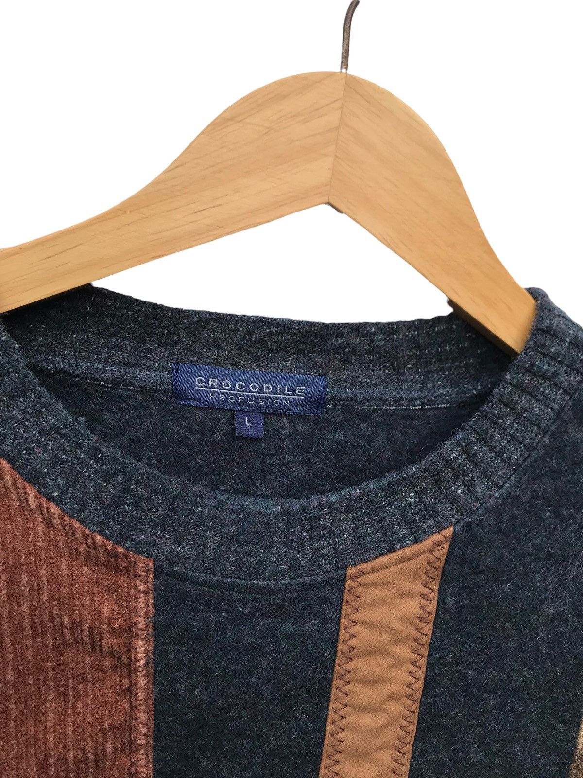 Vintage Vintage Crocodile Patchwork Pullover Sweatshirt Size US M / EU 48-50 / 2 - 2 Thumbnail
