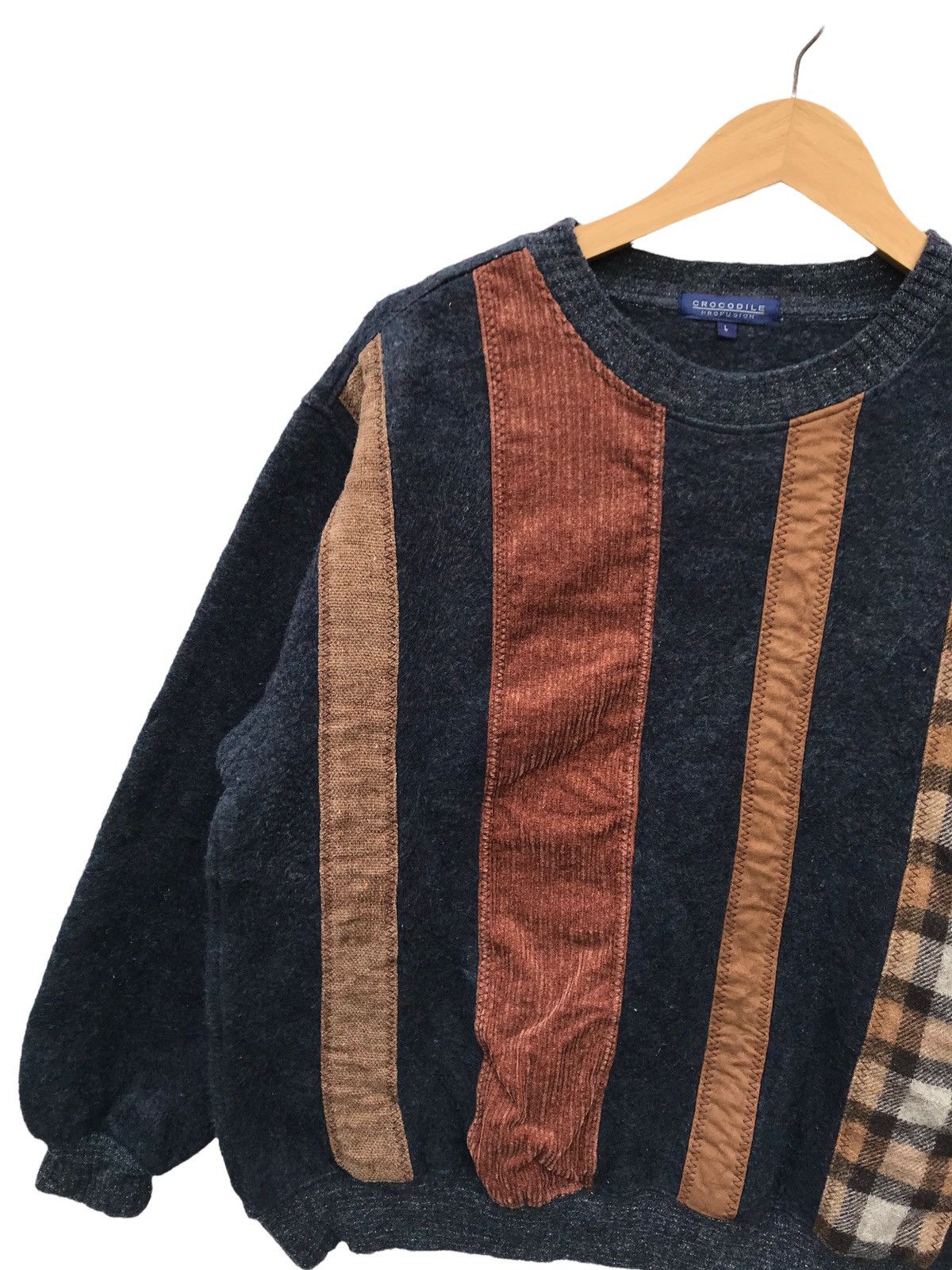 Vintage Vintage Crocodile Patchwork Pullover Sweatshirt Size US M / EU 48-50 / 2 - 3 Thumbnail