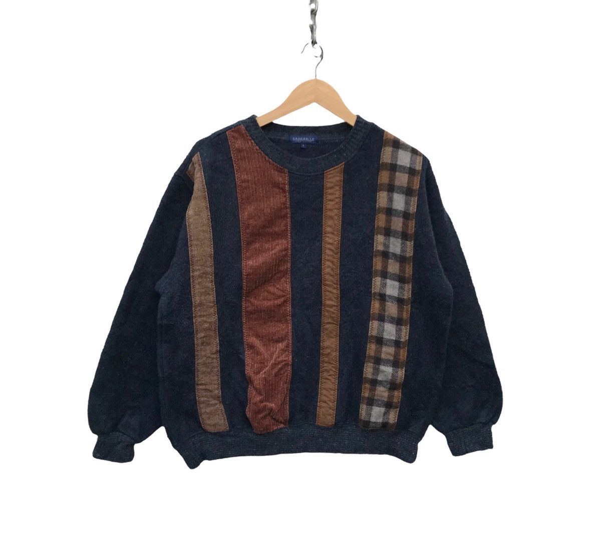 Vintage Vintage Crocodile Patchwork Pullover Sweatshirt Size US M / EU 48-50 / 2 - 1 Thumbnail