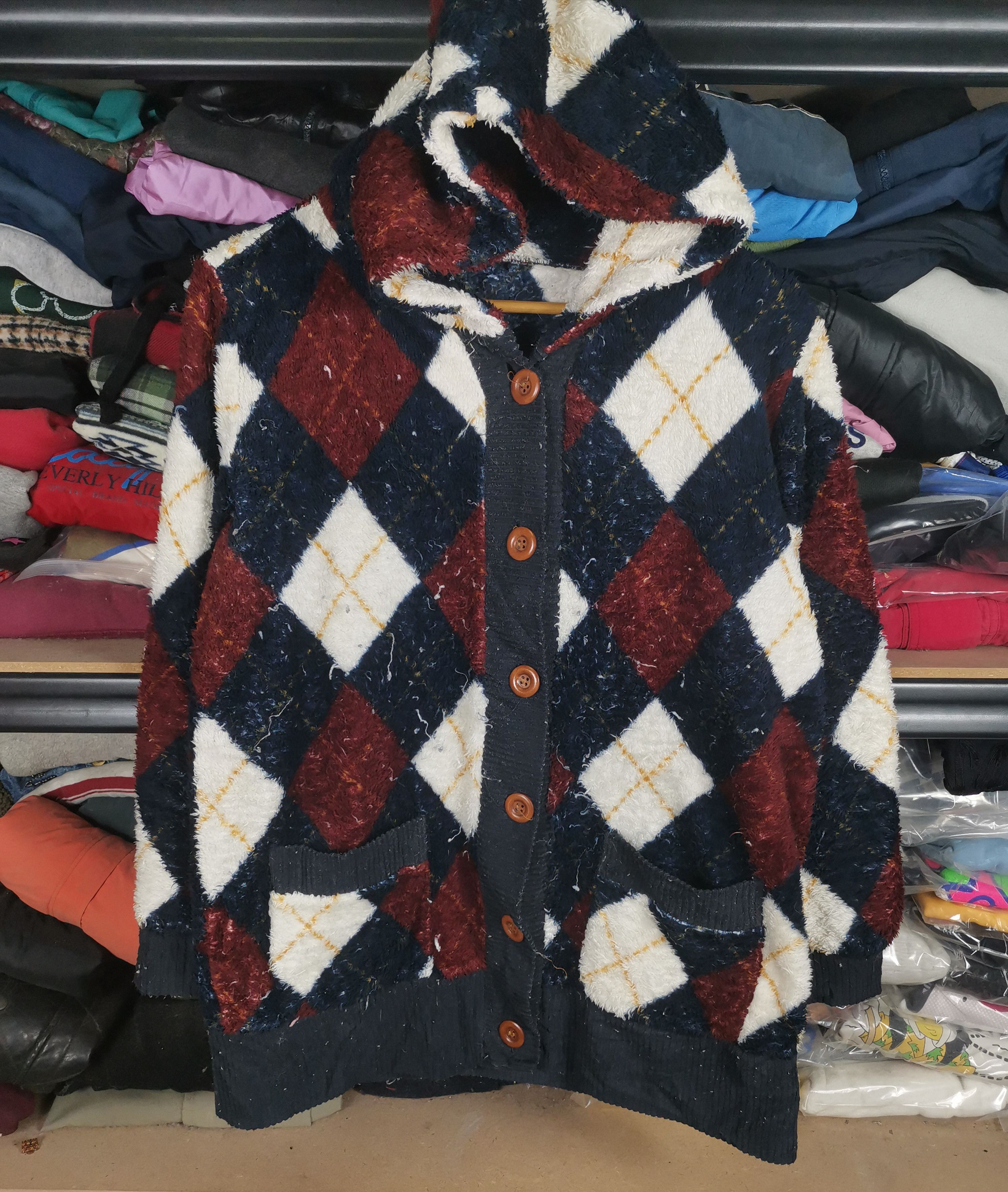 Japanese Brand Vintage Japanese Flecee Jacket Diamond Style Size US L / EU 52-54 / 3 - 1 Thumbnail