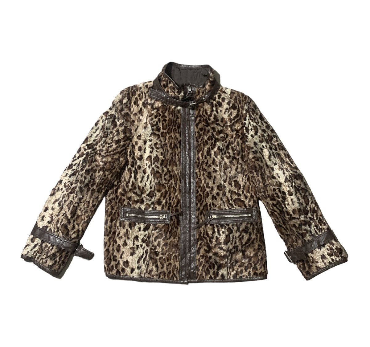 image of Avant Garde x Krizia Uomo Vintage Luxury Leapord Jacket By Evex By Krizia in Brown (Size Medium)