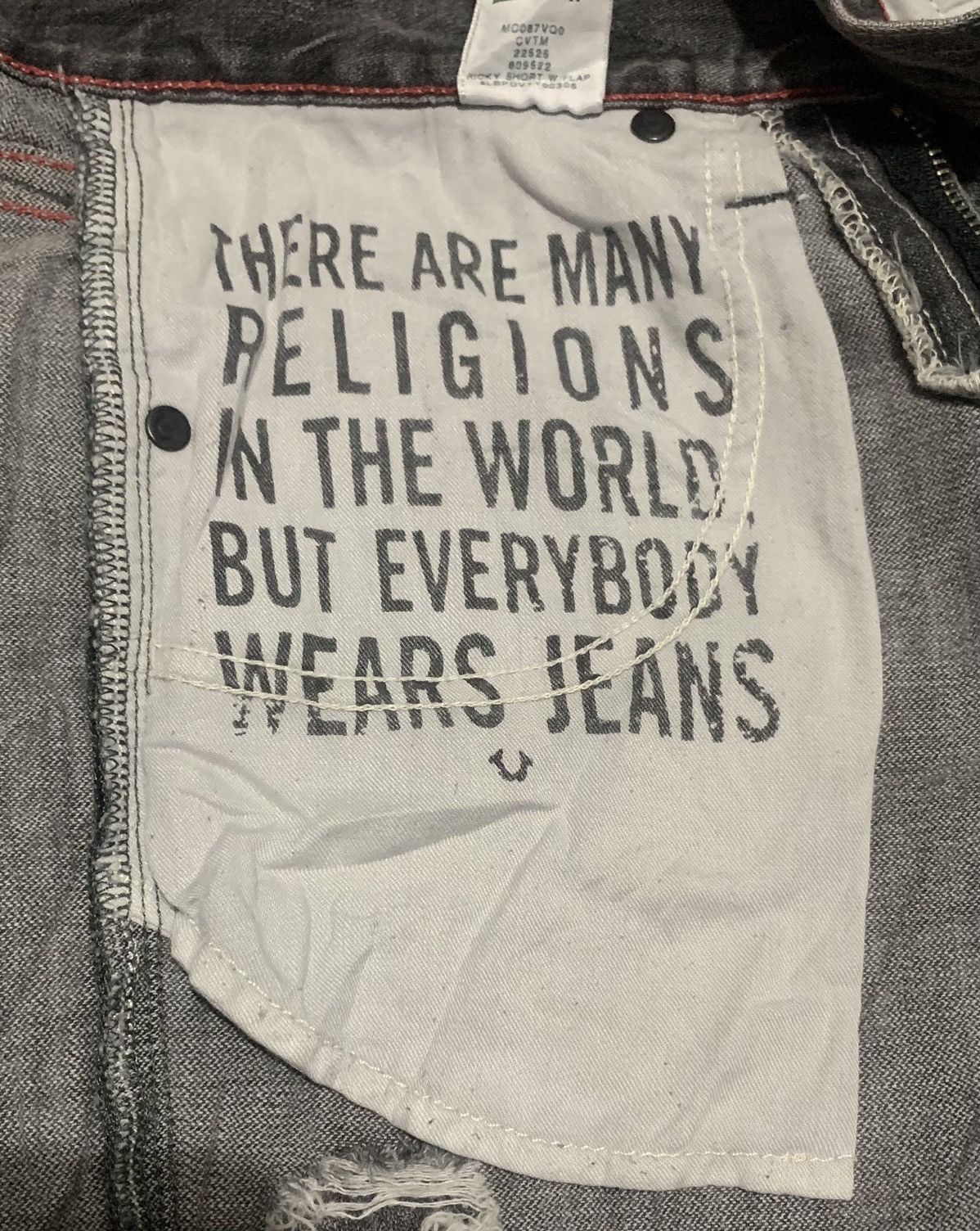 True Religion Vintage True Religion Faded Black Jeans Size US 29 - 10 Thumbnail