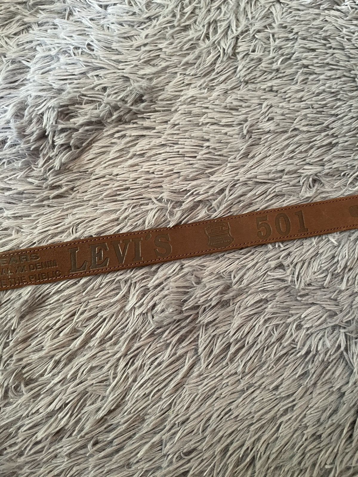 Cowboy Equipment × Levi's × Vintage Levi’s 90s vintage western multi logo leather belt 111cm Size 34 - 4 Thumbnail