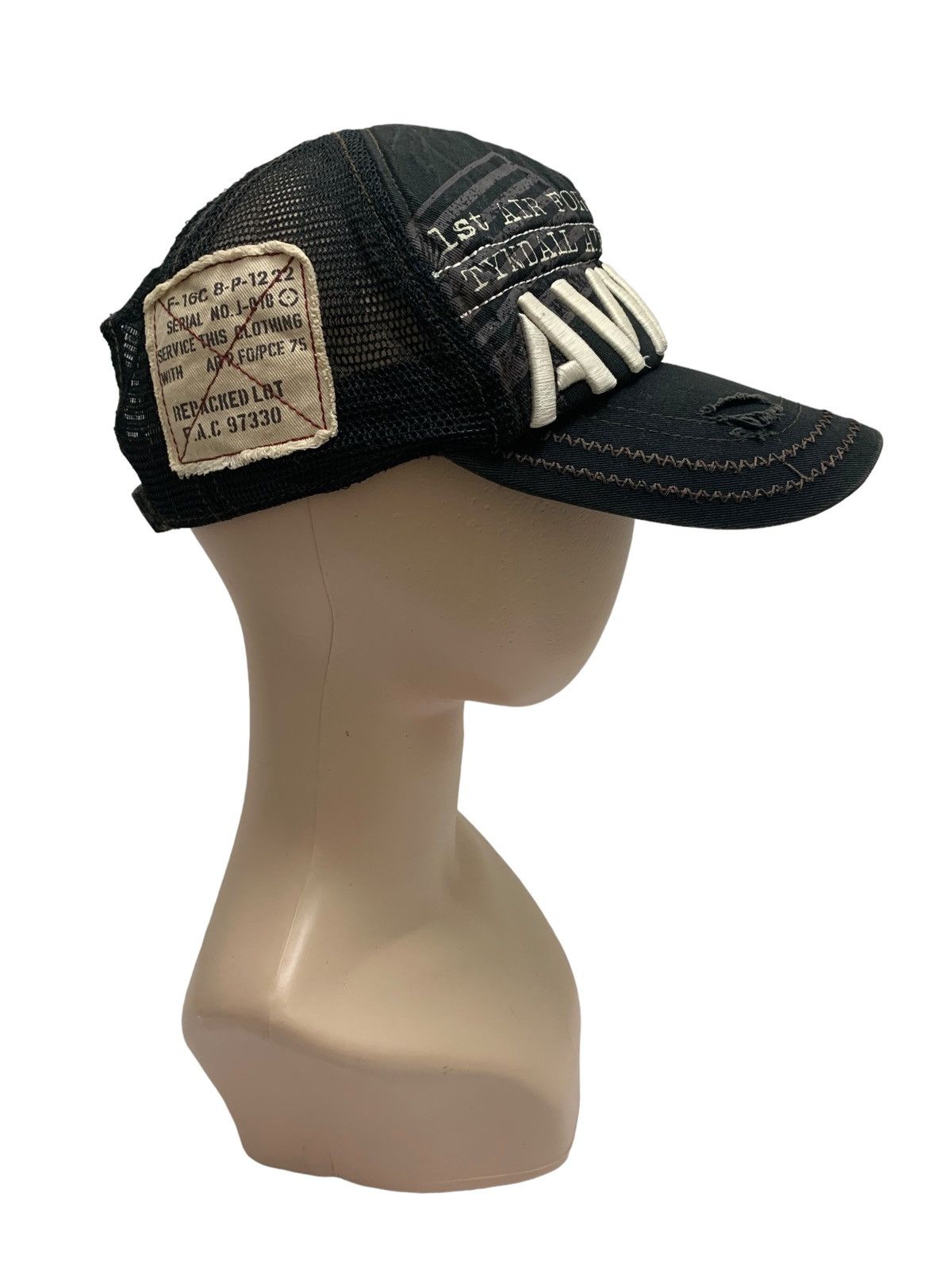 Avirex Iconic Avirex Embroidery Thrashed Distressed Trucker Cap Size ONE SIZE - 2 Thumbnail