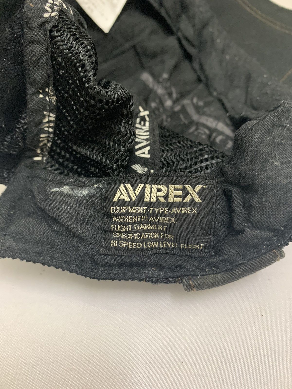 Avirex Iconic Avirex Embroidery Thrashed Distressed Trucker Cap Size ONE SIZE - 5 Thumbnail