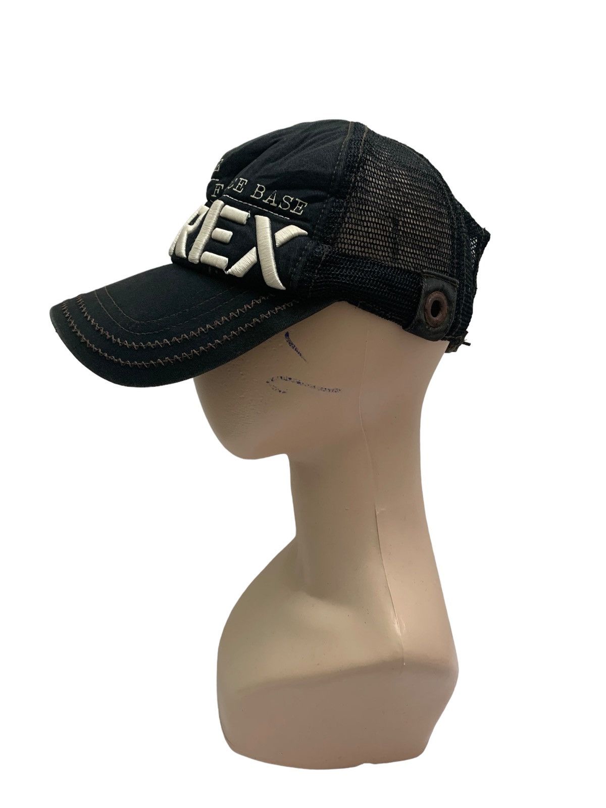 Avirex Iconic Avirex Embroidery Thrashed Distressed Trucker Cap Size ONE SIZE - 3 Thumbnail
