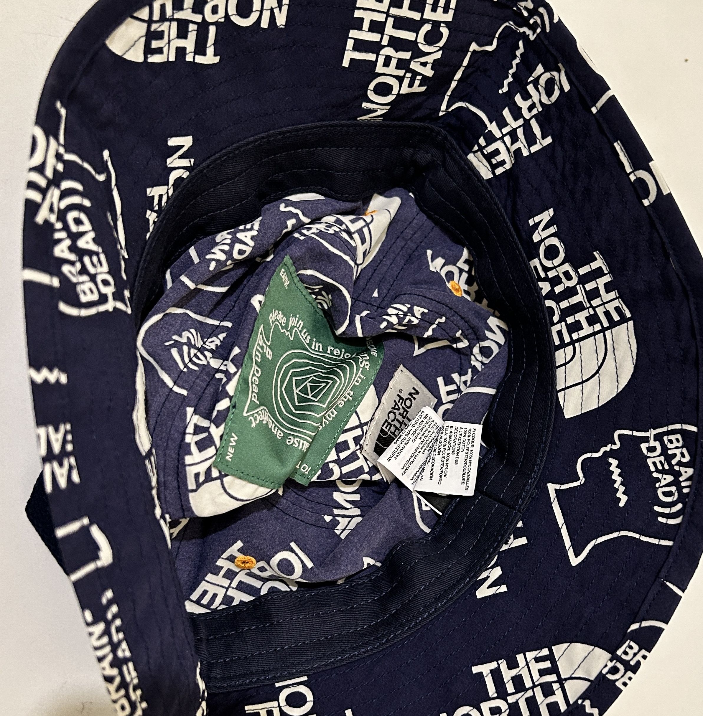 Brain Dead × The North Face The North Face × Brain Dead Brain Dead X TNF Bucket Hat Navy Size ONE SIZE - 4 Thumbnail