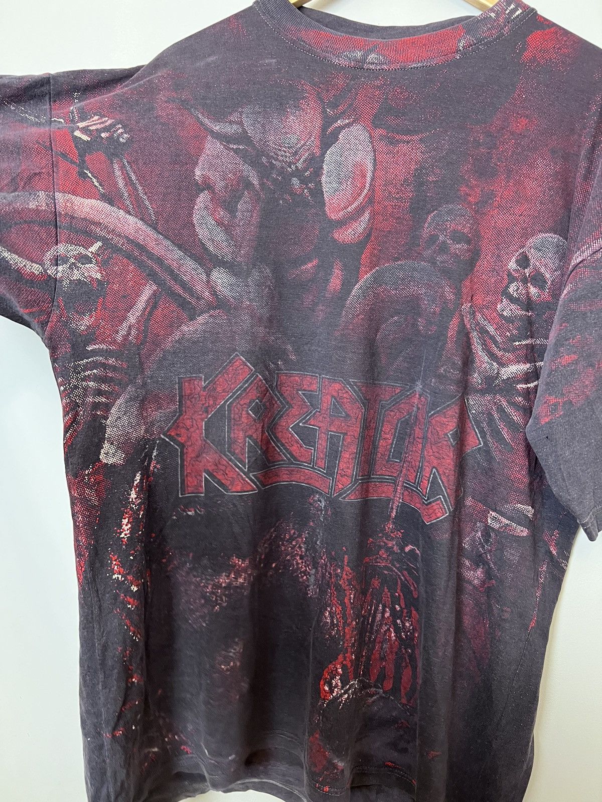 Band Tees RARE Vintage 1990s Kreator Overprint Band Metal Tee XL 90s Size US XL / EU 56 / 4 - 6 Thumbnail