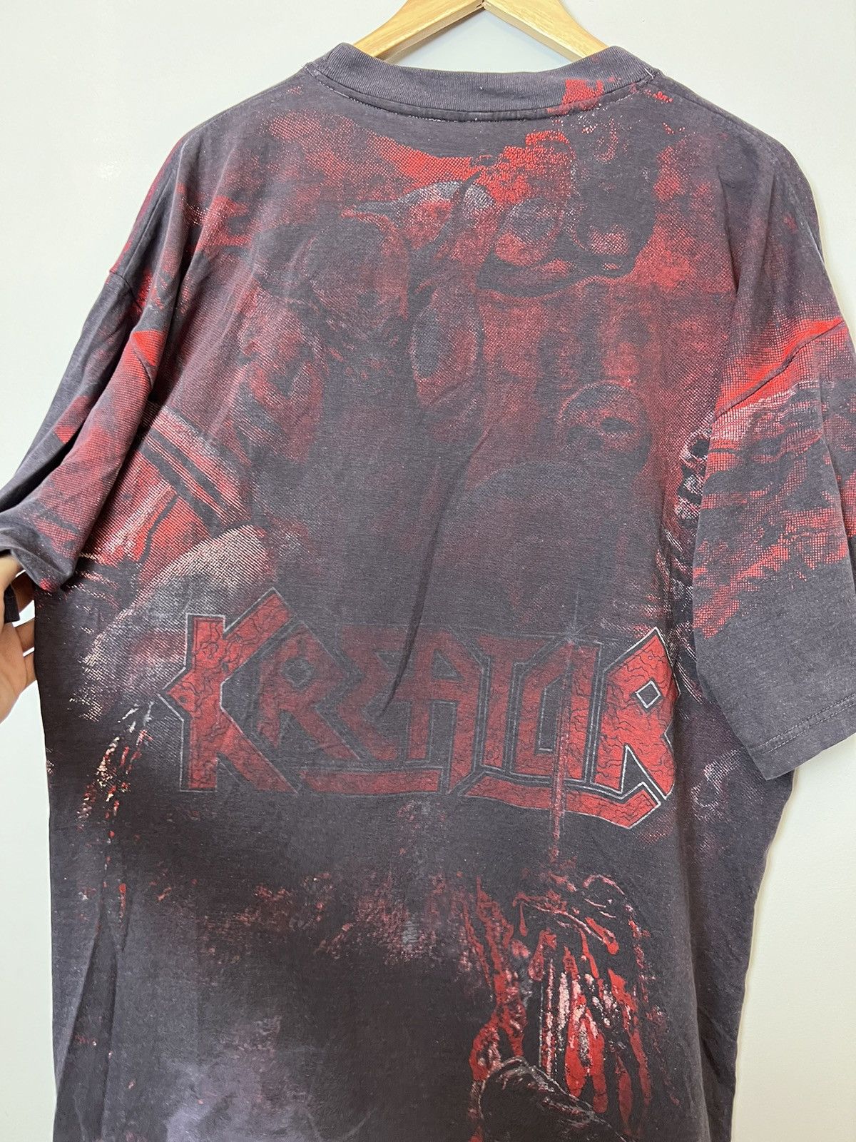 Band Tees RARE Vintage 1990s Kreator Overprint Band Metal Tee XL 90s Size US XL / EU 56 / 4 - 5 Thumbnail