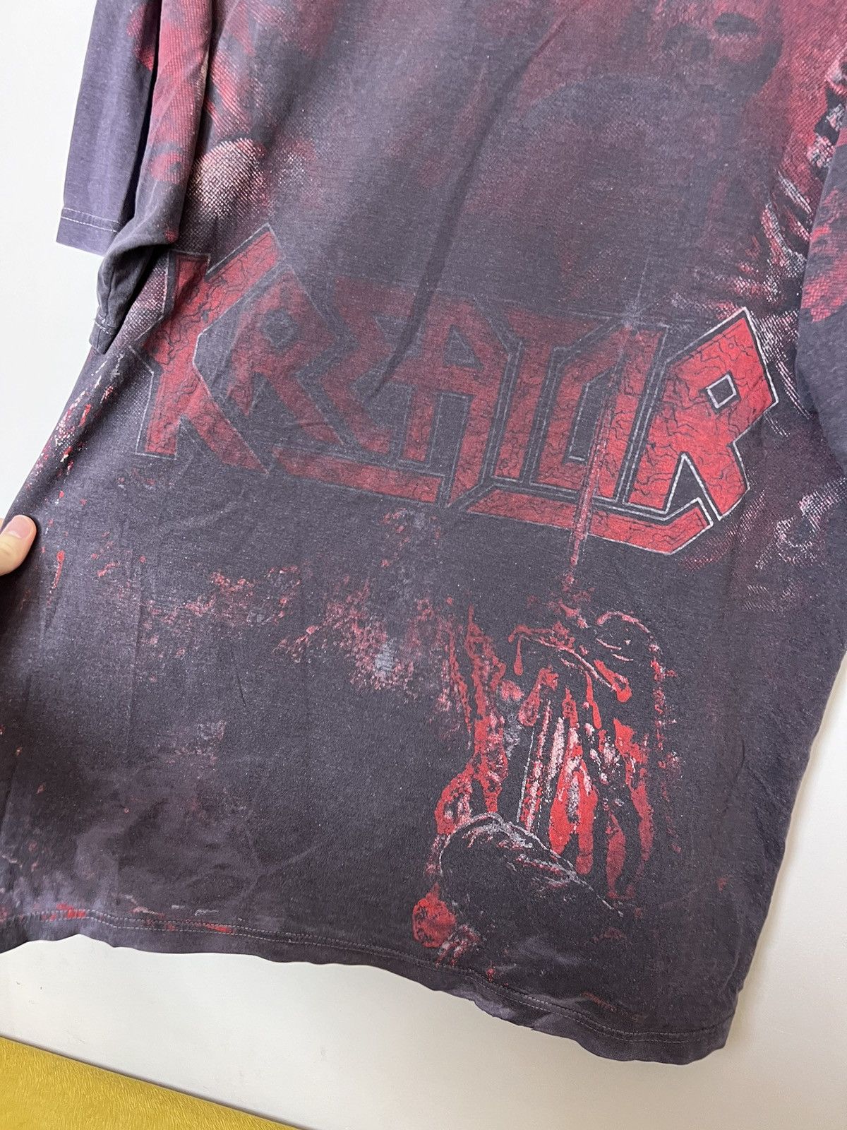 Band Tees RARE Vintage 1990s Kreator Overprint Band Metal Tee XL 90s Size US XL / EU 56 / 4 - 4 Thumbnail