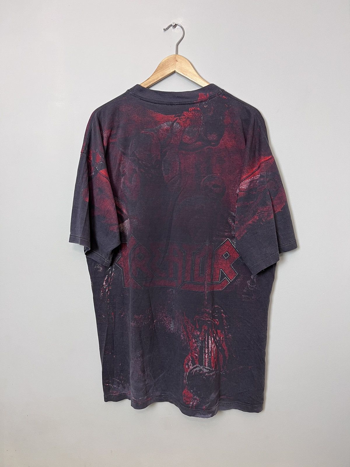 Band Tees RARE Vintage 1990s Kreator Overprint Band Metal Tee XL 90s Size US XL / EU 56 / 4 - 2 Thumbnail