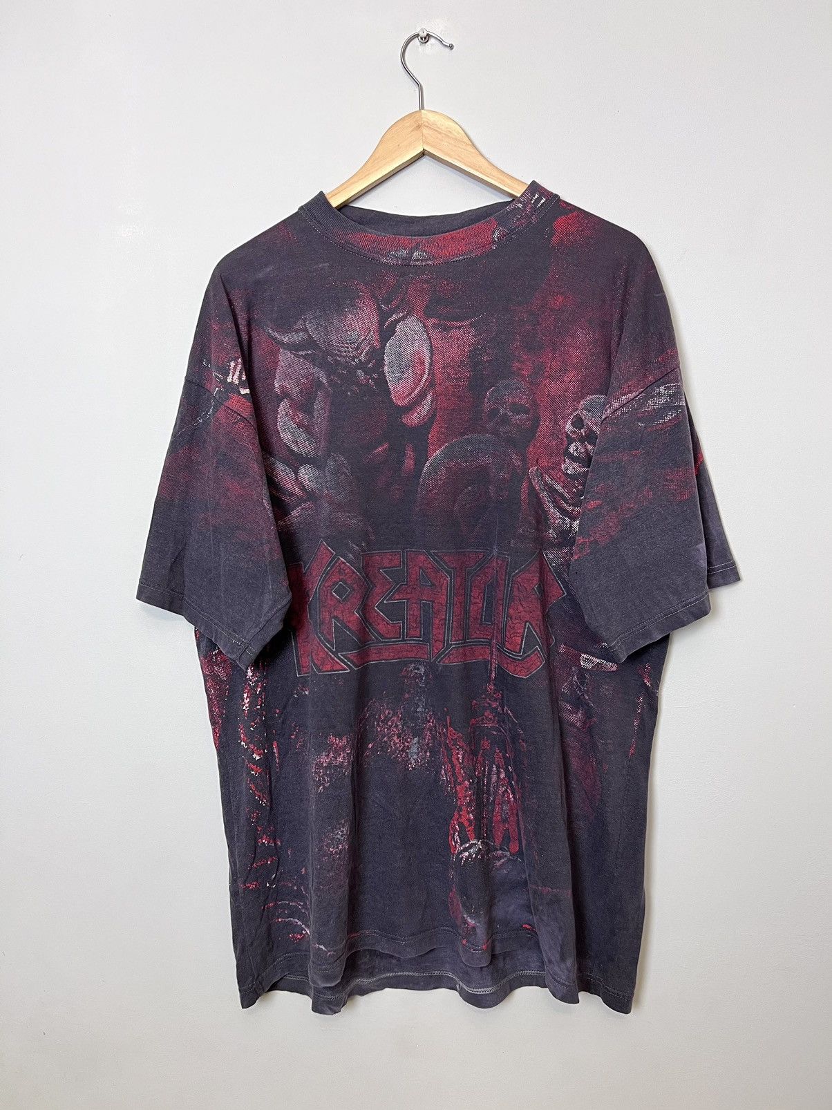 image of Band Tees x Hype Vintage 1990S Kreator Overprint Band Metal Tee XL 90's in Red, Men's