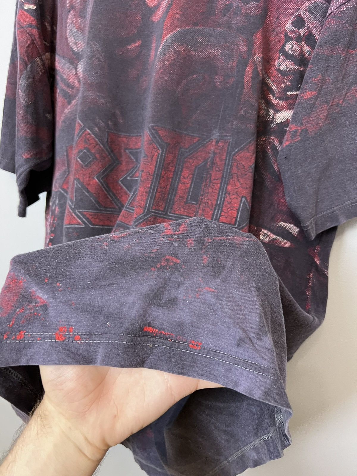 Band Tees RARE Vintage 1990s Kreator Overprint Band Metal Tee XL 90s Size US XL / EU 56 / 4 - 7 Thumbnail