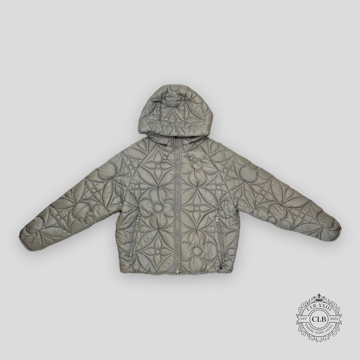 Louis Vuitton puffer jacket grey
