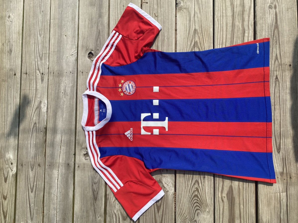 BAYERN MÜNCHEN 2014 2015 HOME FOOTBALL SHIRT SOCCER JERSEY ADIDAS #4 DANTE sz XL