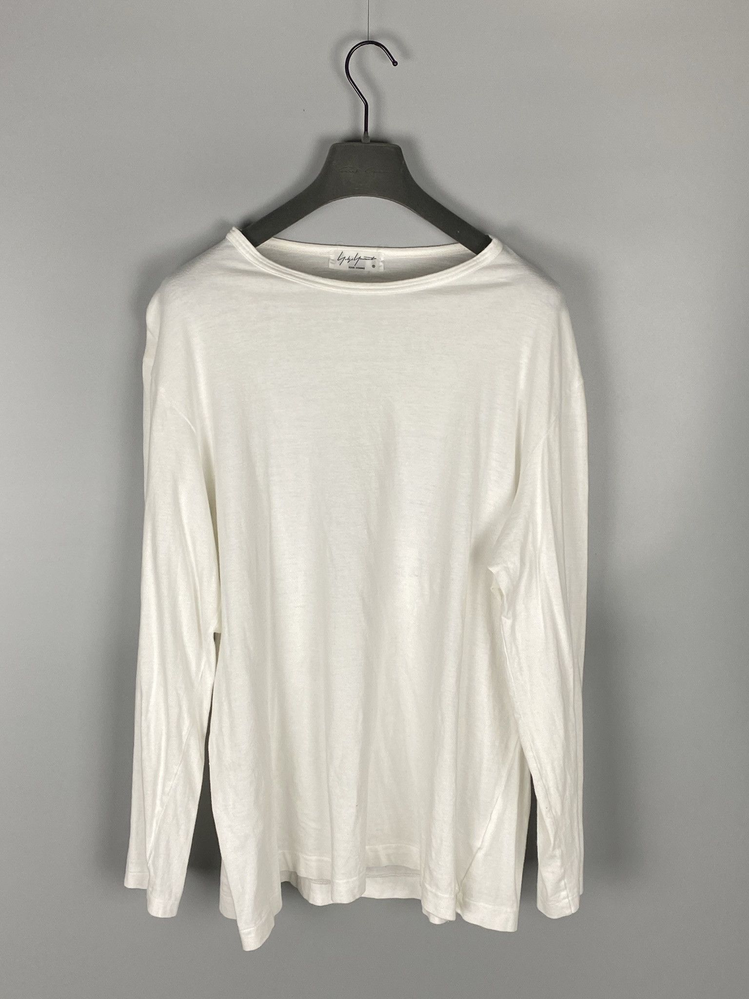 image of Yohji Yamamoto Signature Flagship Longsleeve in White, Men's (Size Large)