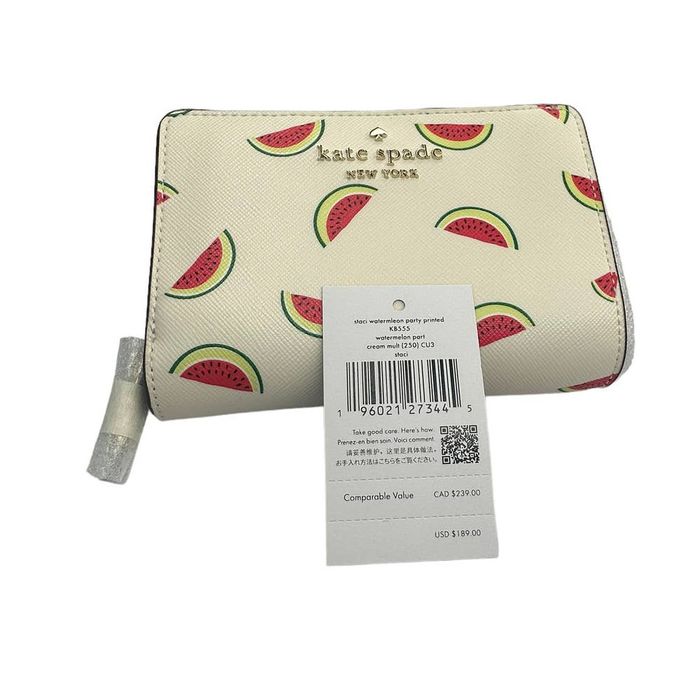 Kate Spade New York Watermelon Small Slim Bifold Wallet